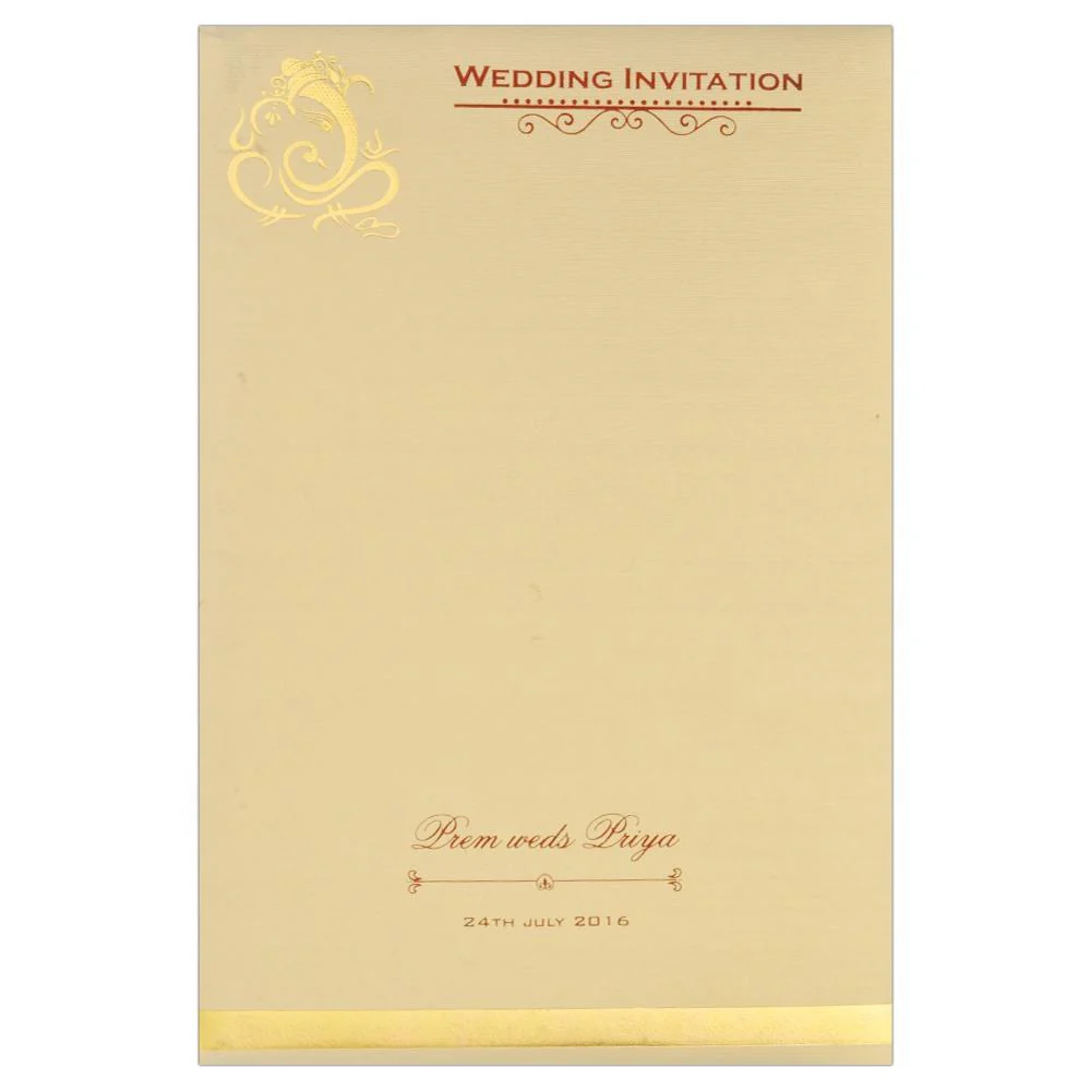 Invitation Card - Stunning Ganesha Screen Wedding Card-KNK1288 - Image 4
