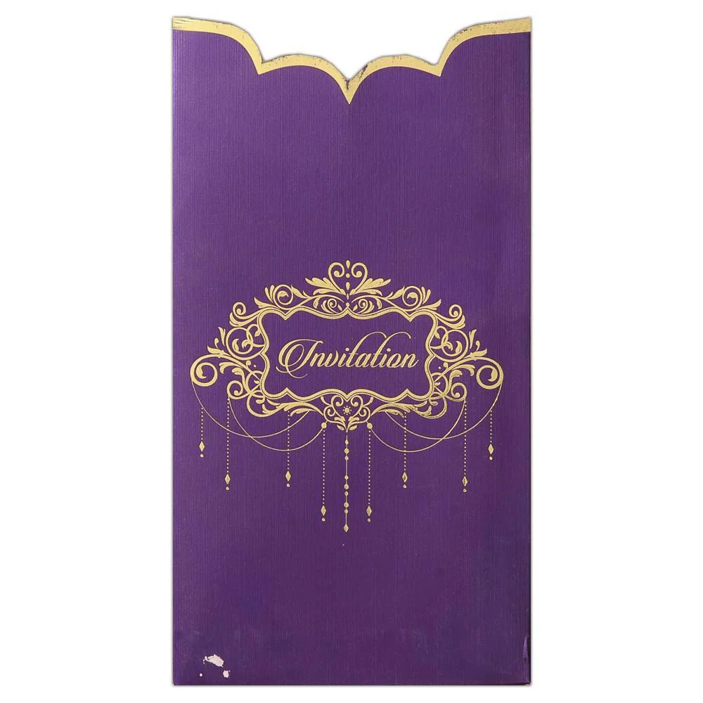 Invitation Card - Violet Personal Wedding Invitation-KNK1879 - Image 2