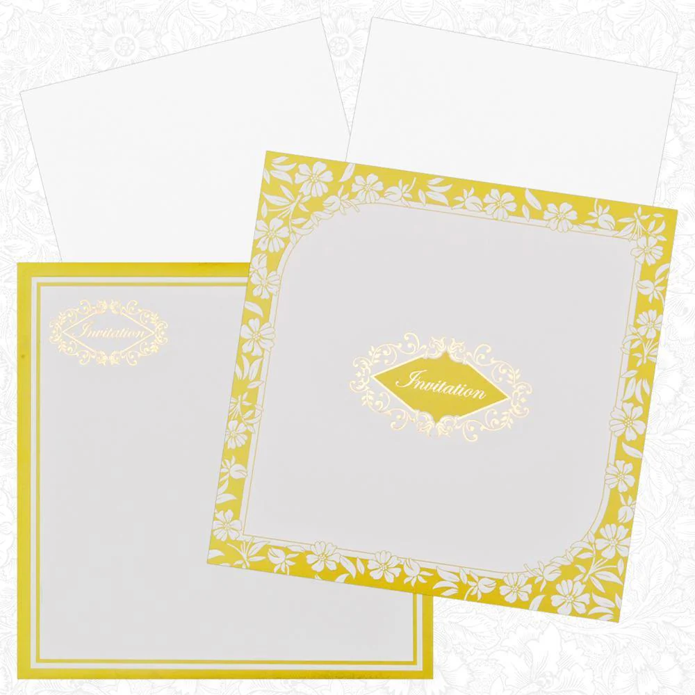 Invitation Card - White Multi-Faith Wedding Invitation-KNK2549