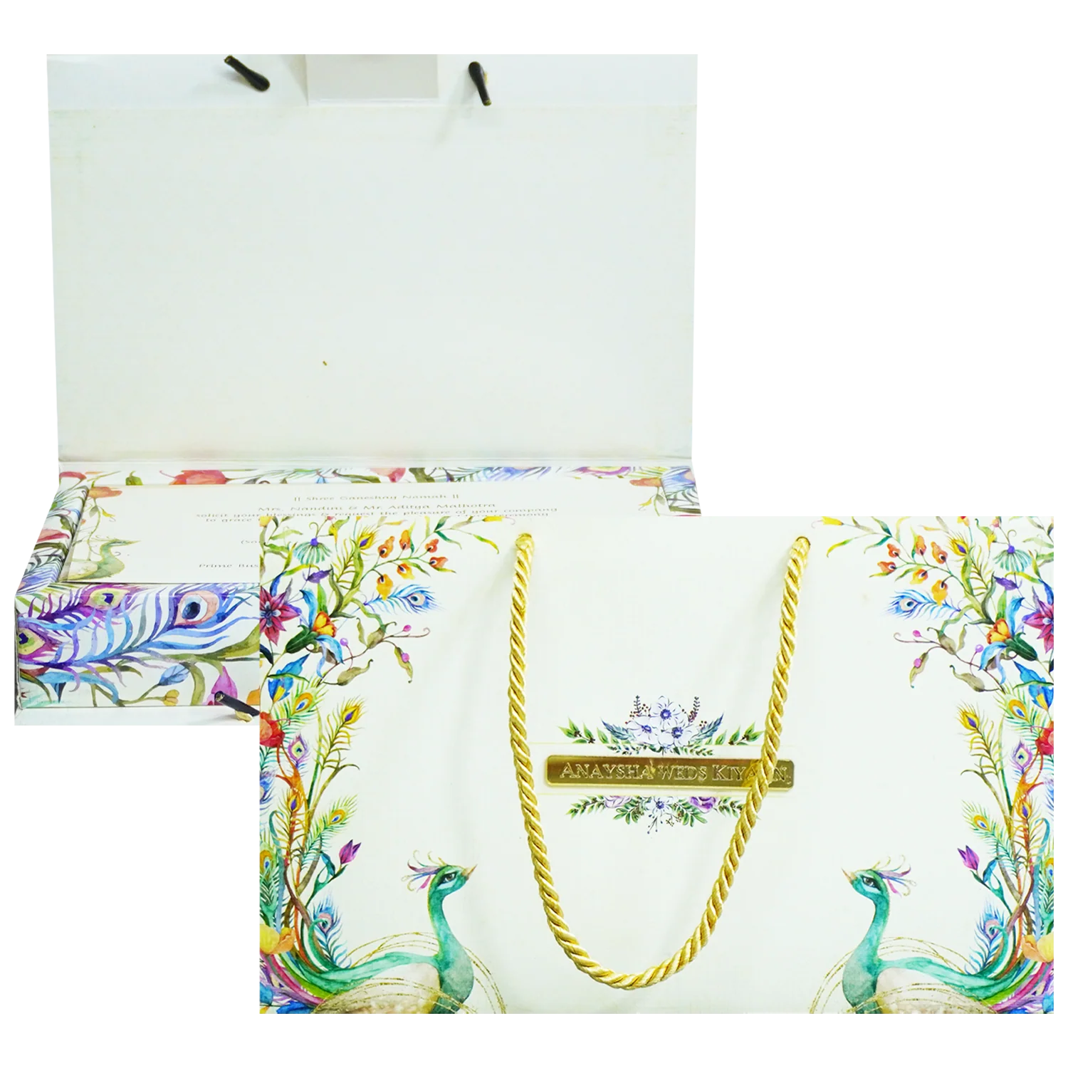 Ivory Floral Wedding Box-KRC30020 - Image 2
