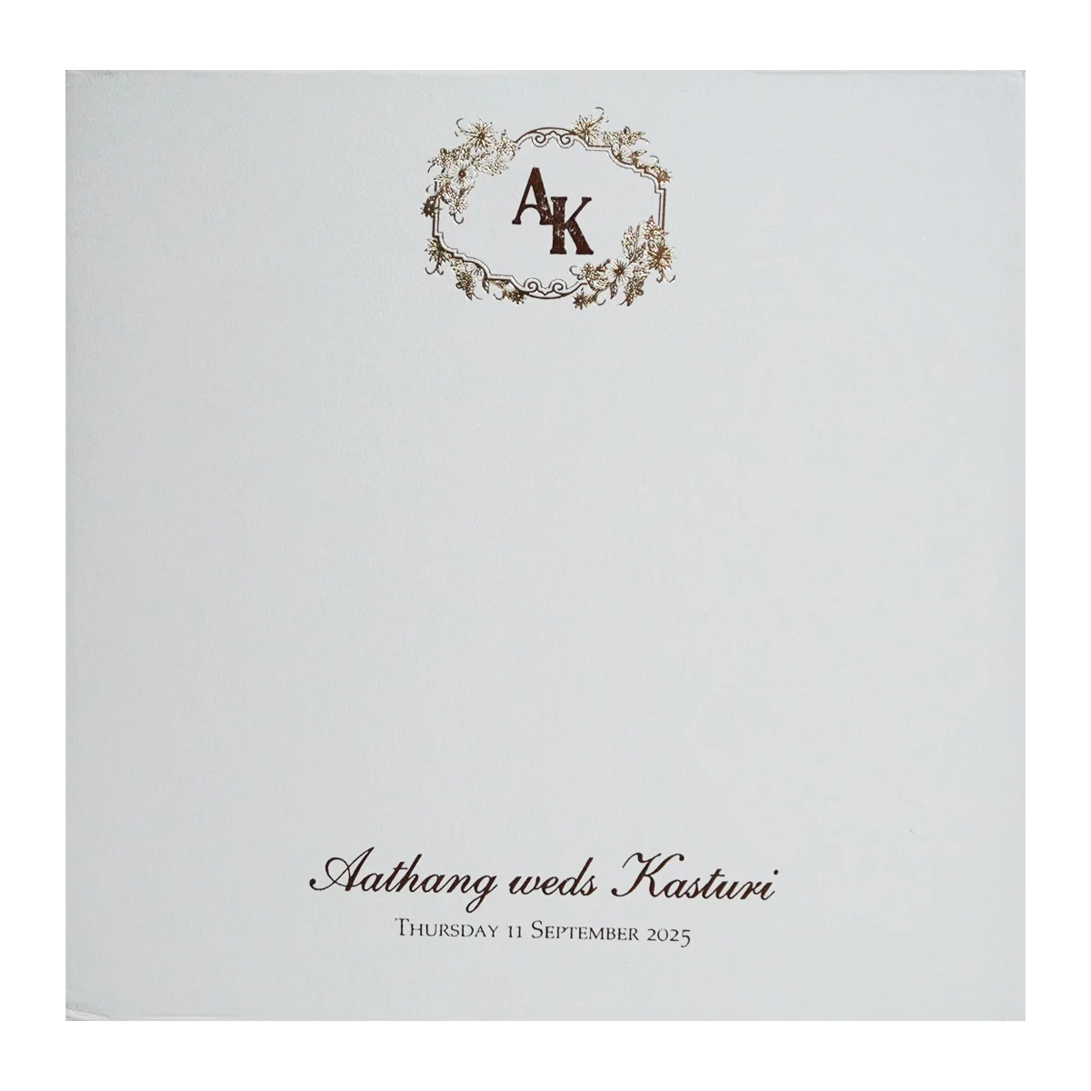 Ivory Laser Cut Padded Wedding Card-KPR23530 - Image 4