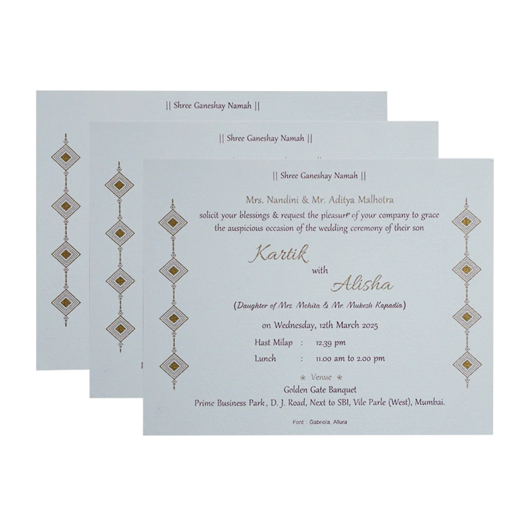Khaki Brown Floral Box Wedding Card-KRC30122 - Image 5