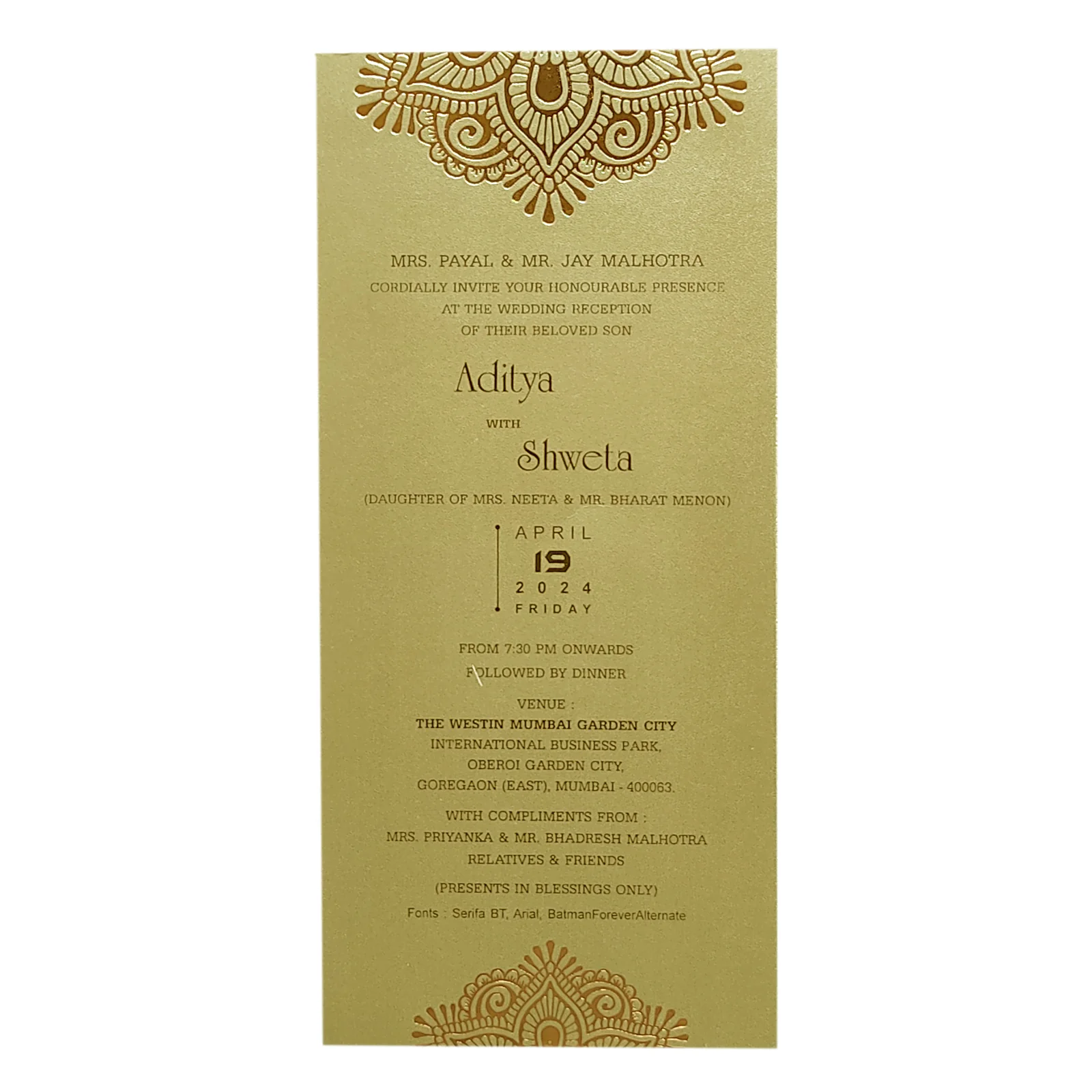 Invitation Card - KRCS6192 - Image 2