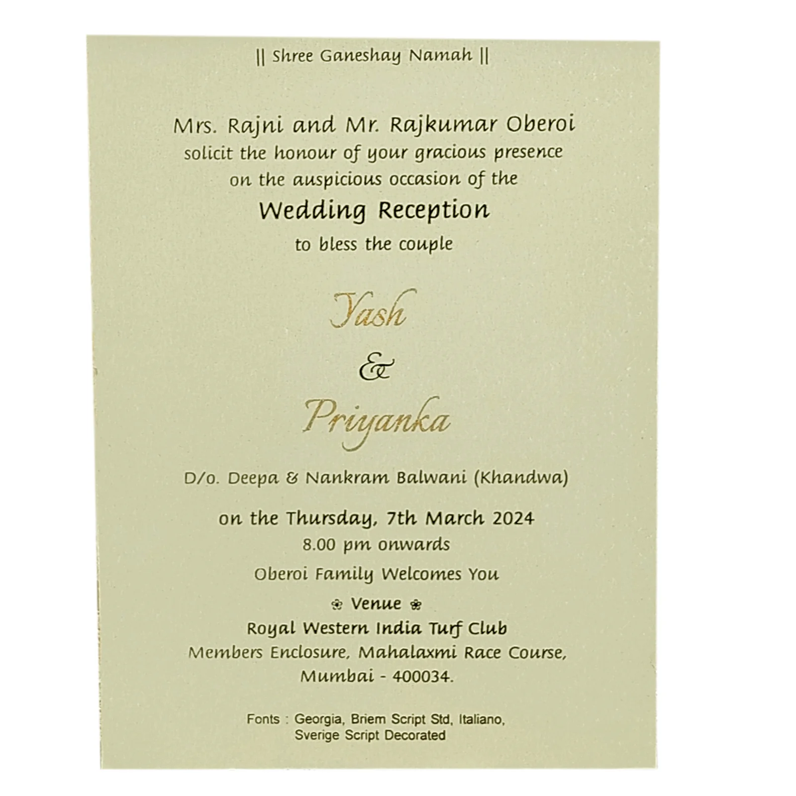 Invitation Card - KRCS6340 - Image 3