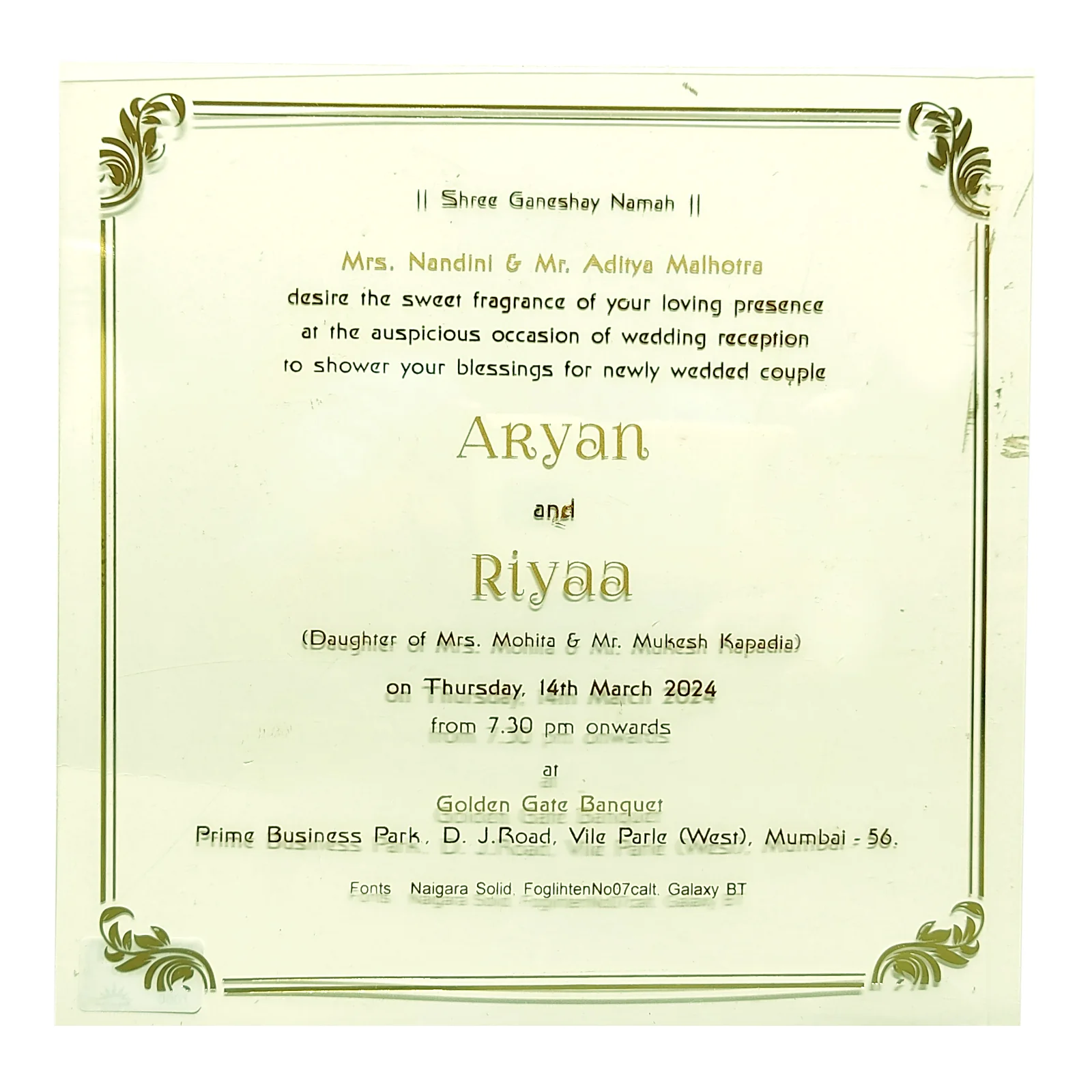 Invitation Card - KRCS6640 - Image 2