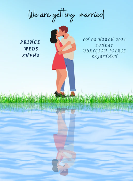Lake Blush Premium Wedding Invitation-AAPWI011 - Image 2
