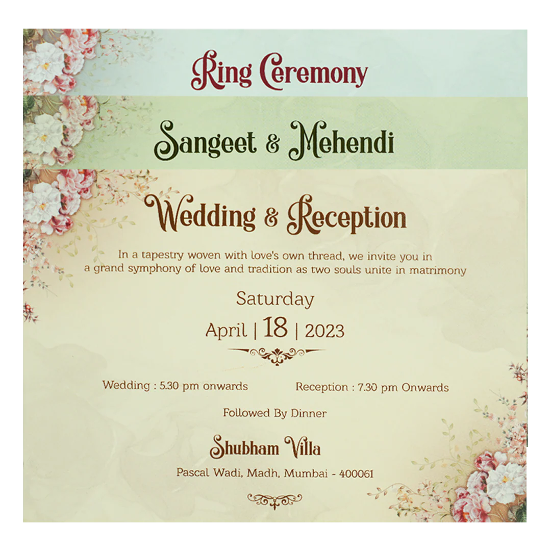 Lavender Floral Wedding Invitation Box-KSI63980 - Image 5