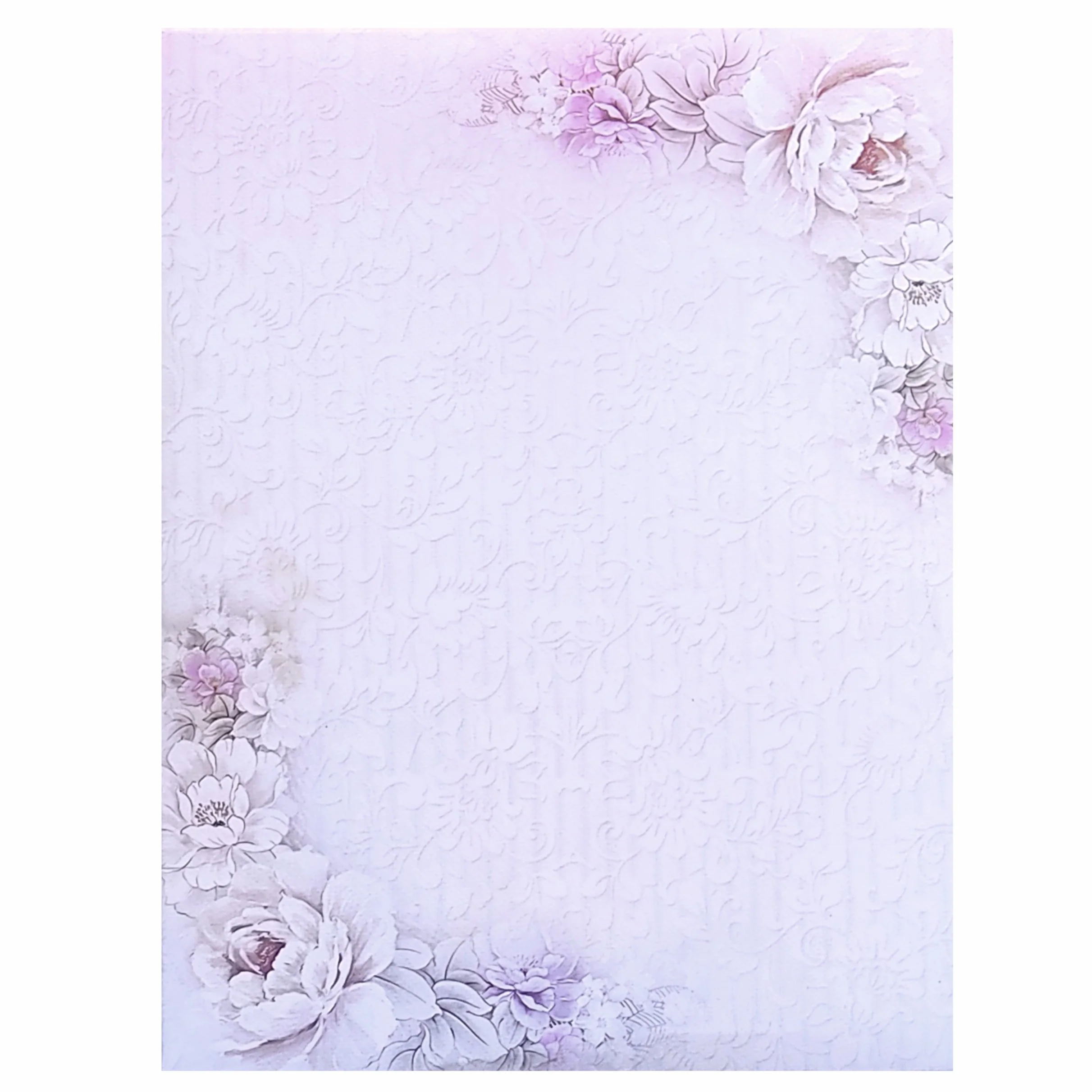 Lavender Paisley Couple Padded Wedding Card-KNKM8201 - Image 4