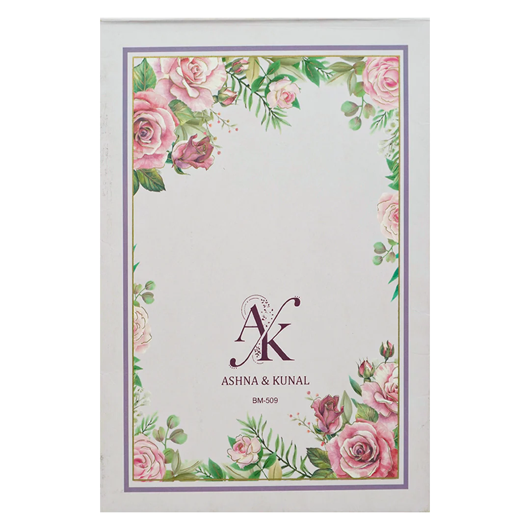 Lavender Rose Floral Wedding Card-KBM05090 - Image 4