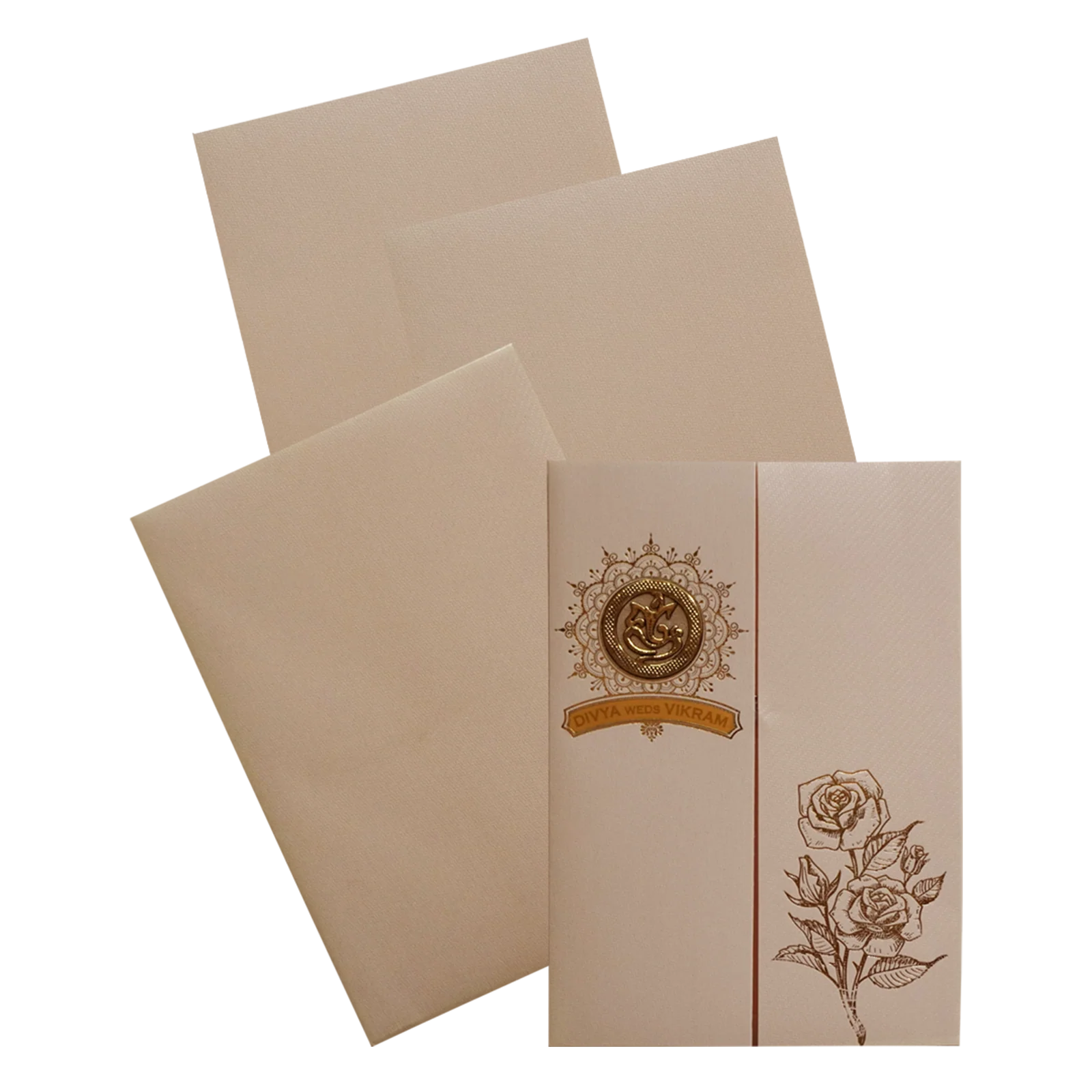 Light Apricot Orange Invitation Card-KNKTP038