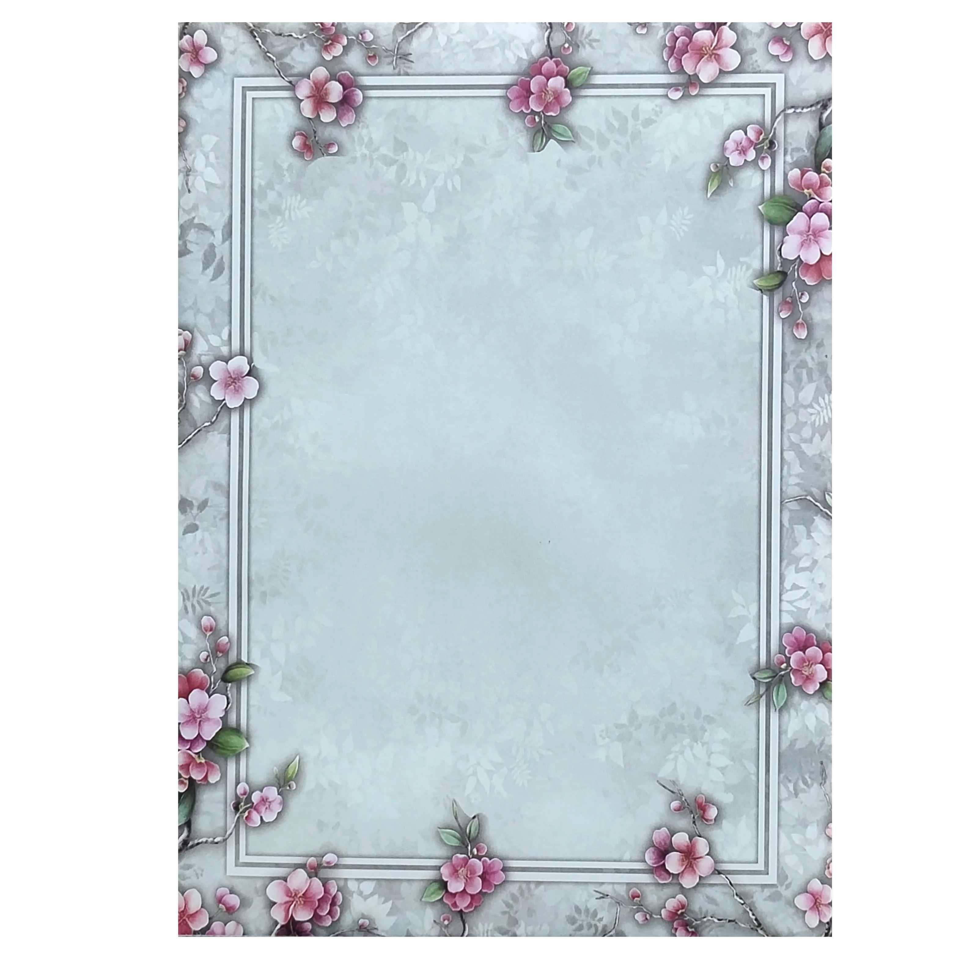 Light Blue Floral Ganesha Invitation Card-KNEP1604 - Image 4