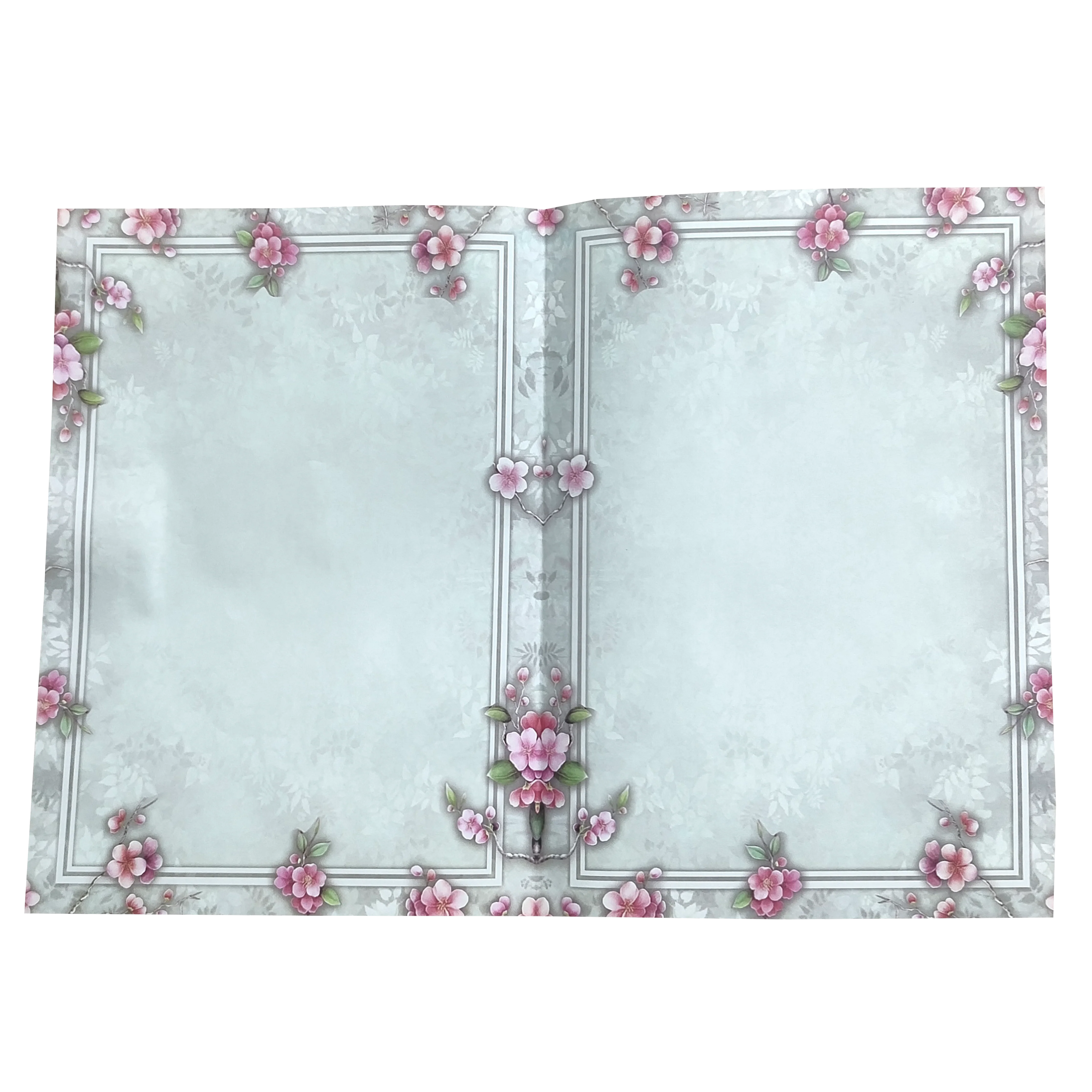 Light Blue Floral Ganesha Invitation Card-KNEP1604 - Image 5