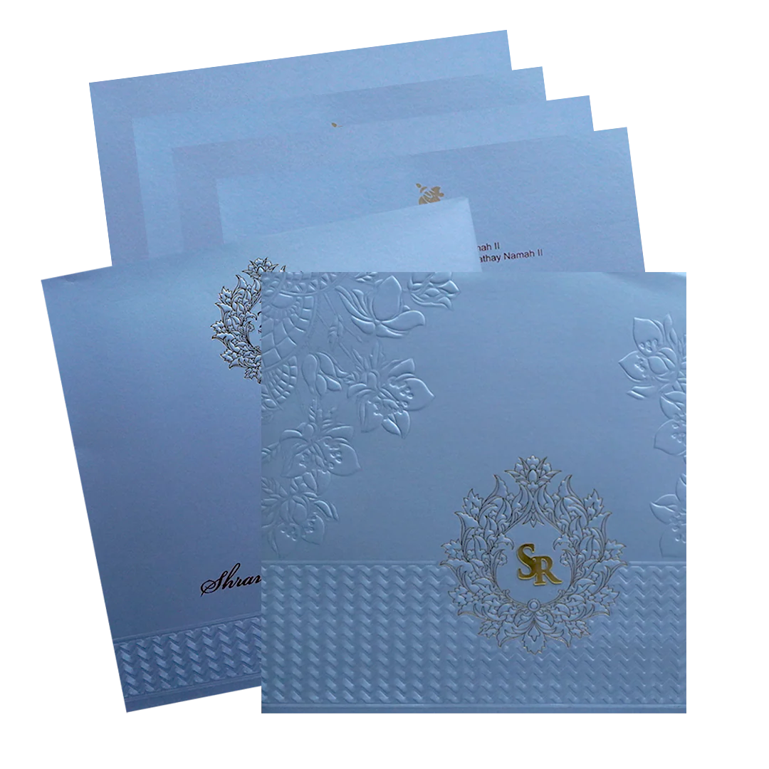 Light Blue Wedding Card-KPR09040