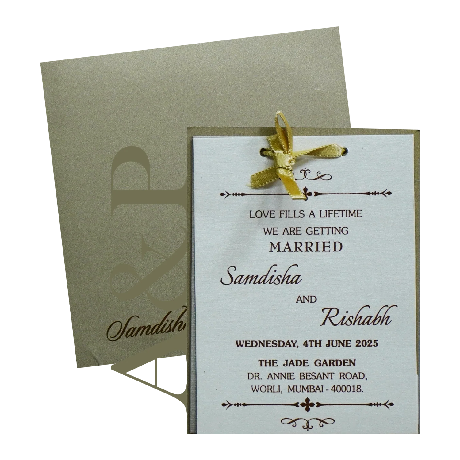 Light Brown MDF Invitation-KRC30370 - Image 2