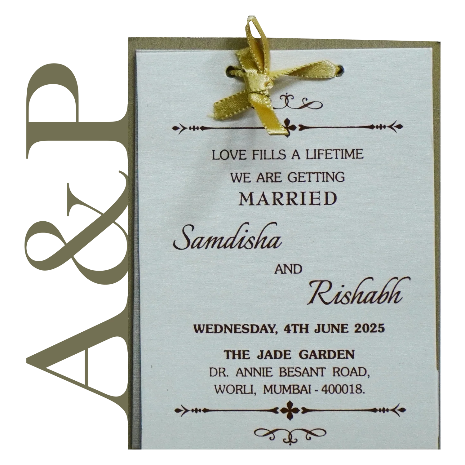 Light Brown MDF Invitation-KRC30370 - Image 3