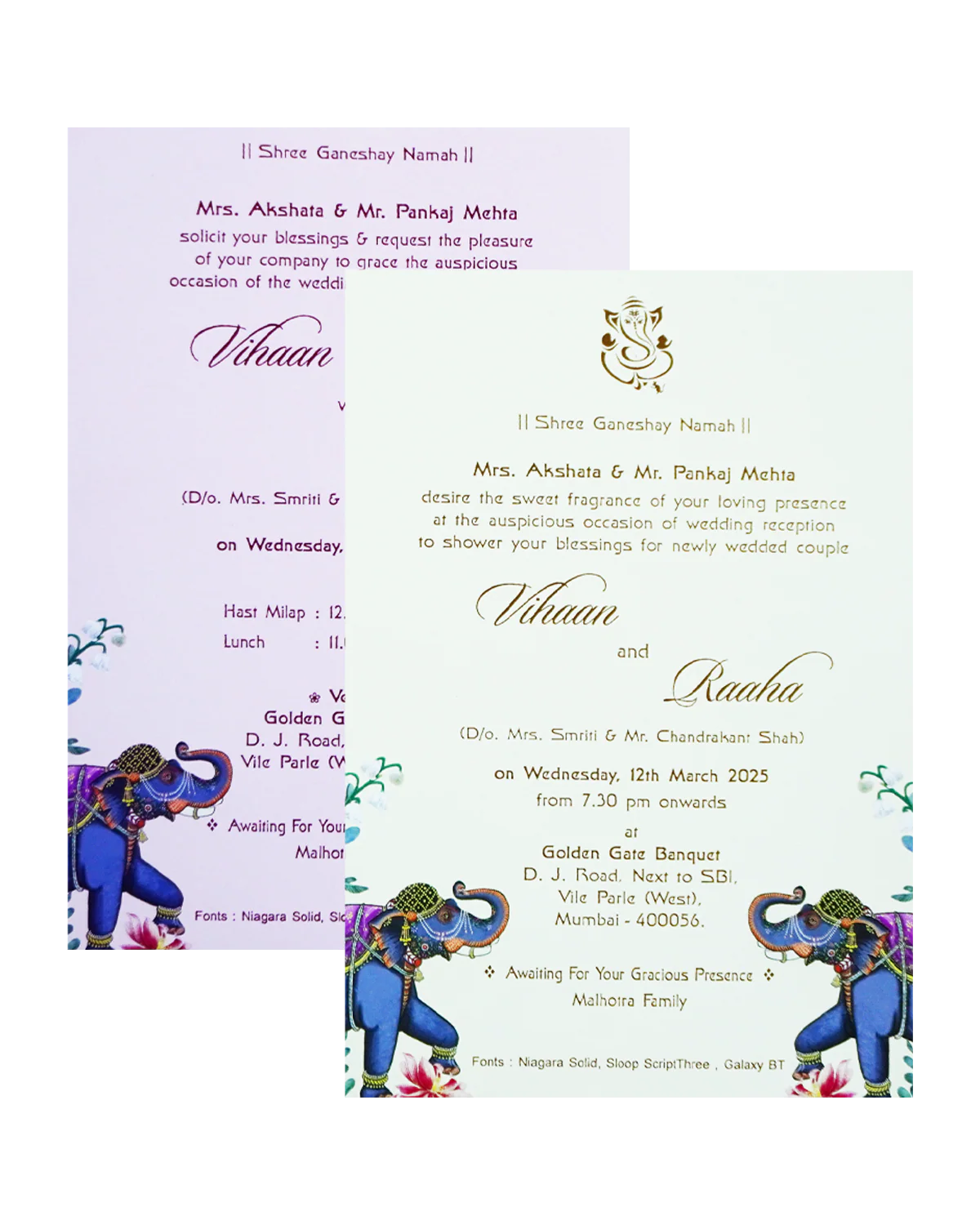 Light Green Door Invitation Card-KRC30660 - Image 5