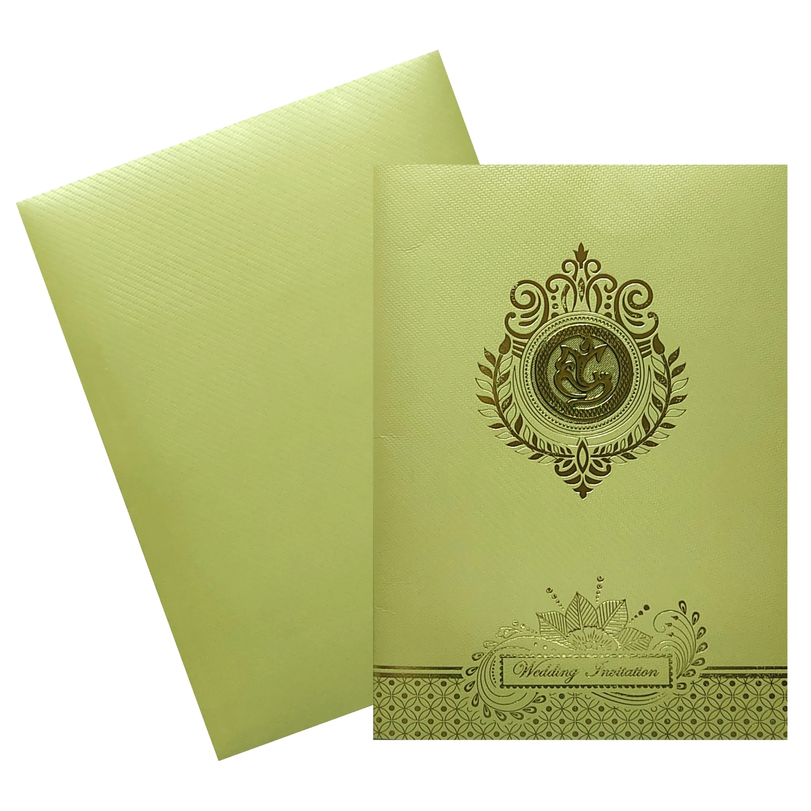 Light Green Floral wedding Invitation Card-KNK8704LG - Image 2