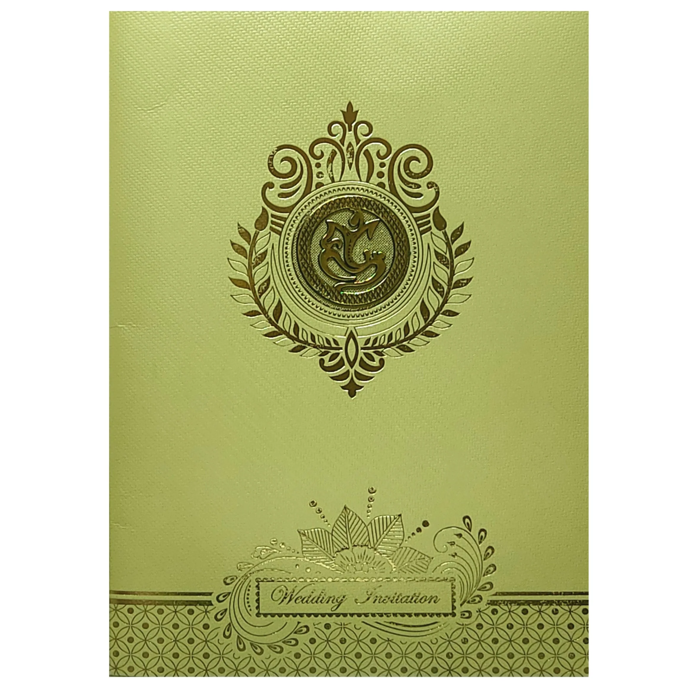 Light Green Floral wedding Invitation Card-KNK8704LG - Image 3