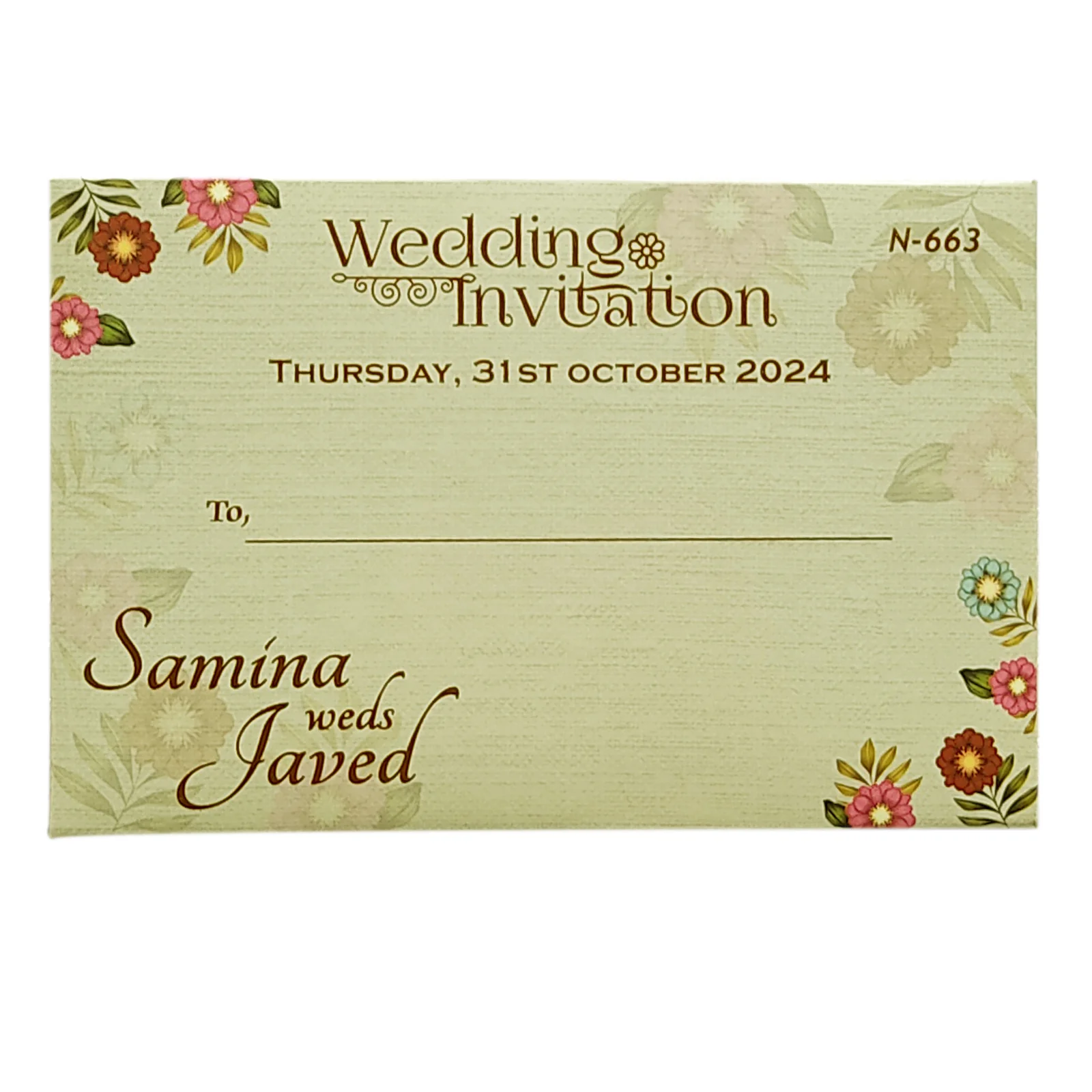 Light Grey MDF Invitation-KVN06630 - Image 4
