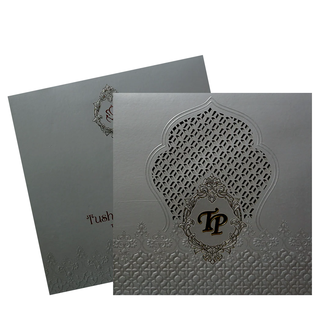 Light Grey MDF Wedding Card-KPR09330 - Image 2