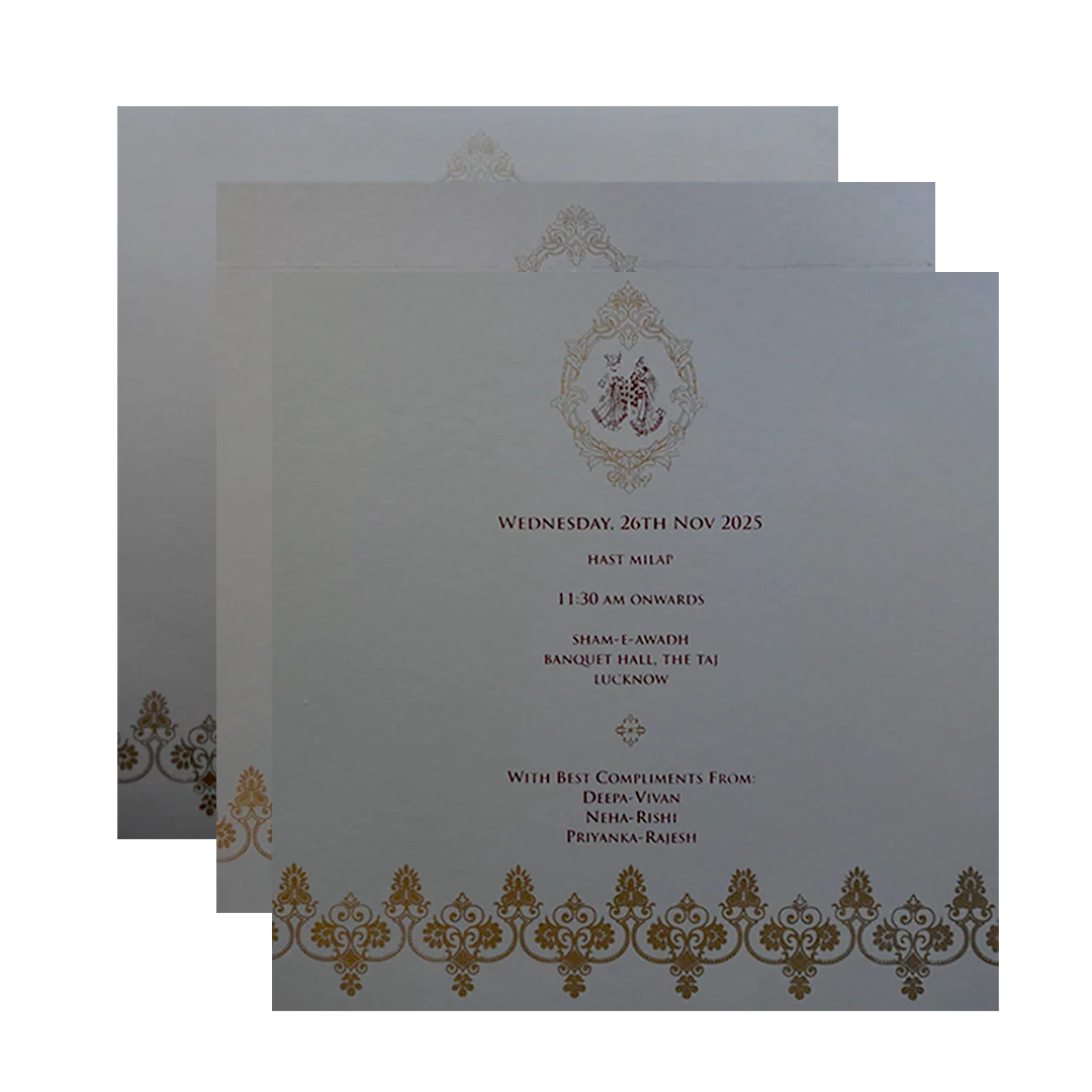 Light Grey MDF Wedding Card-KPR09330 - Image 5