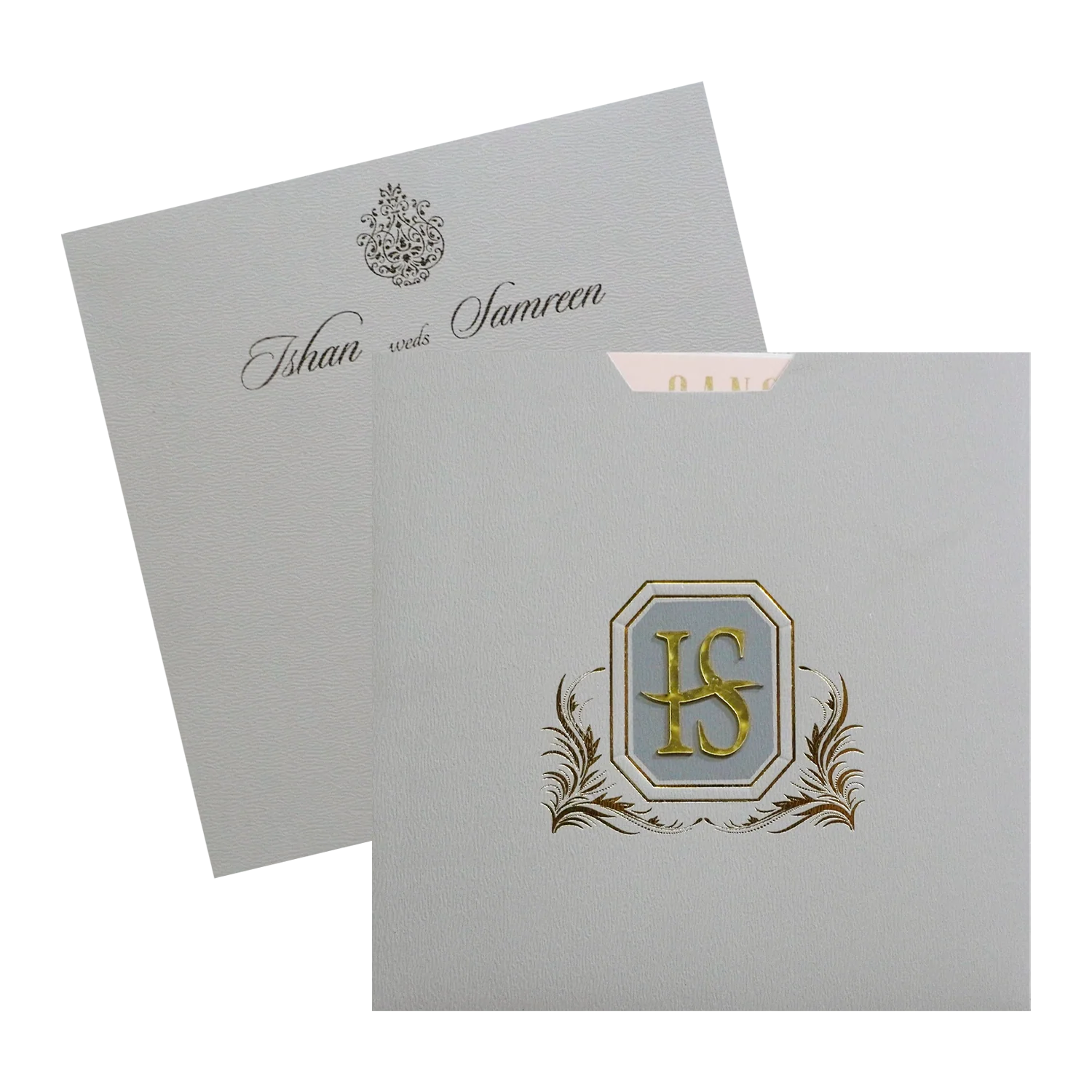 Light Grey Wedding Invitation-KRC30132 - Image 2