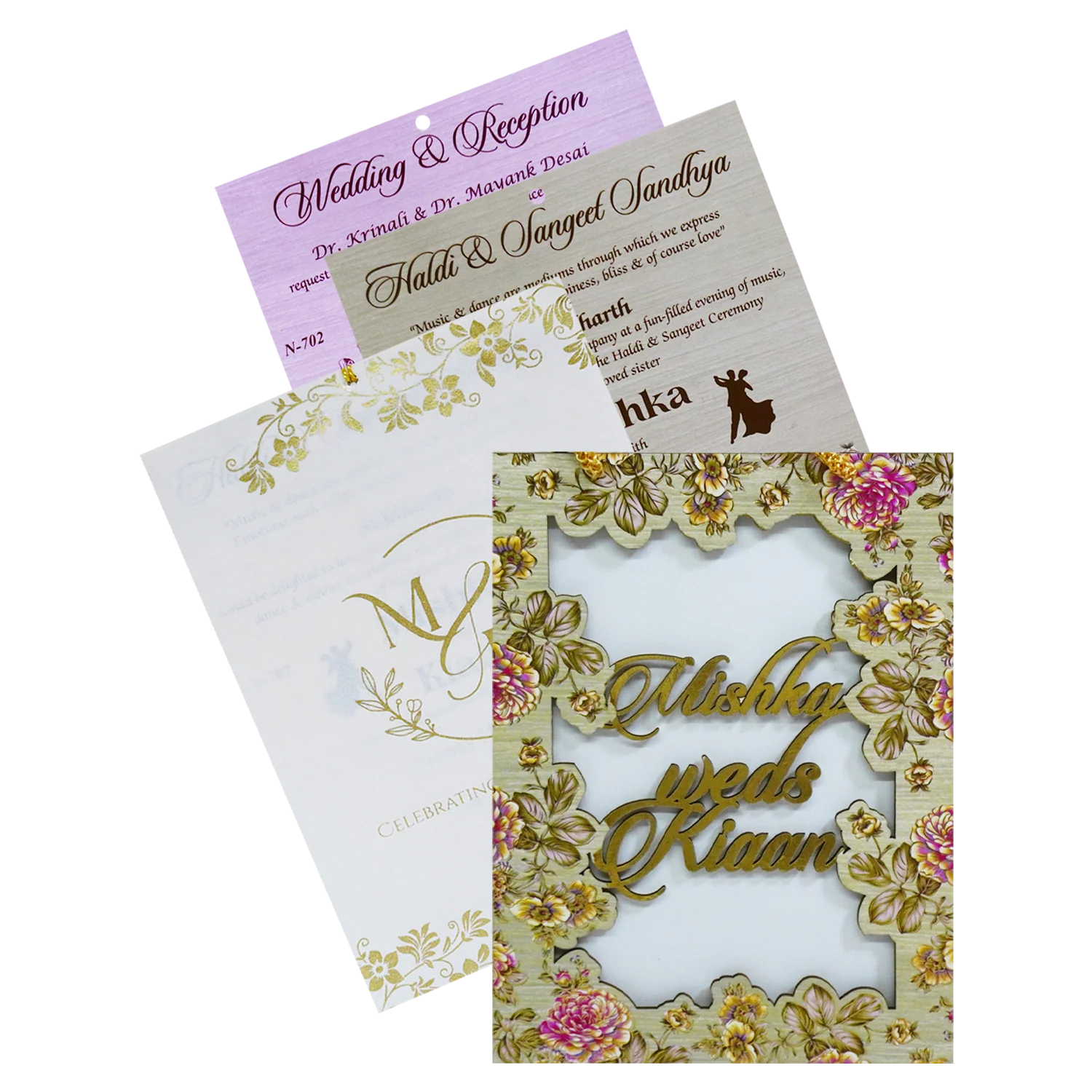 Light Lime Green MDF Invitation-KVN07020