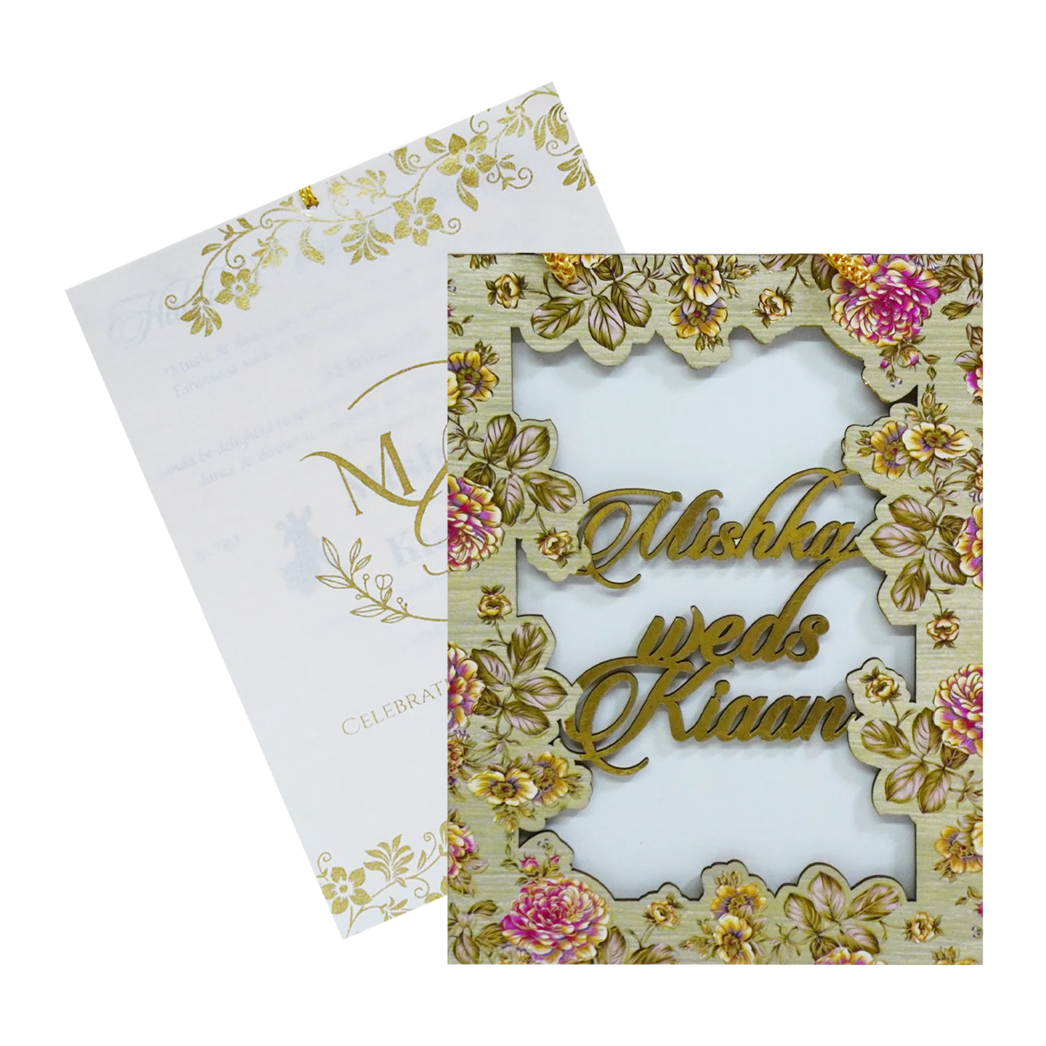 Light Lime Green MDF Invitation-KVN07020 - Image 2