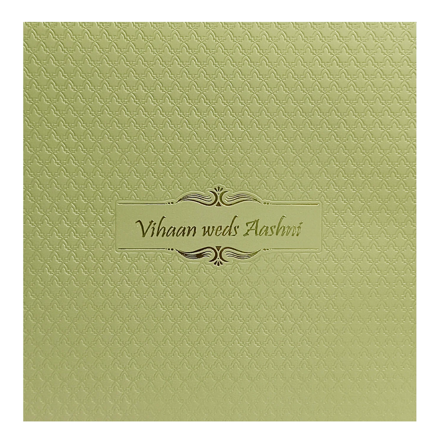 Light Olive Green Padded Invitation-KRC30471 - Image 3