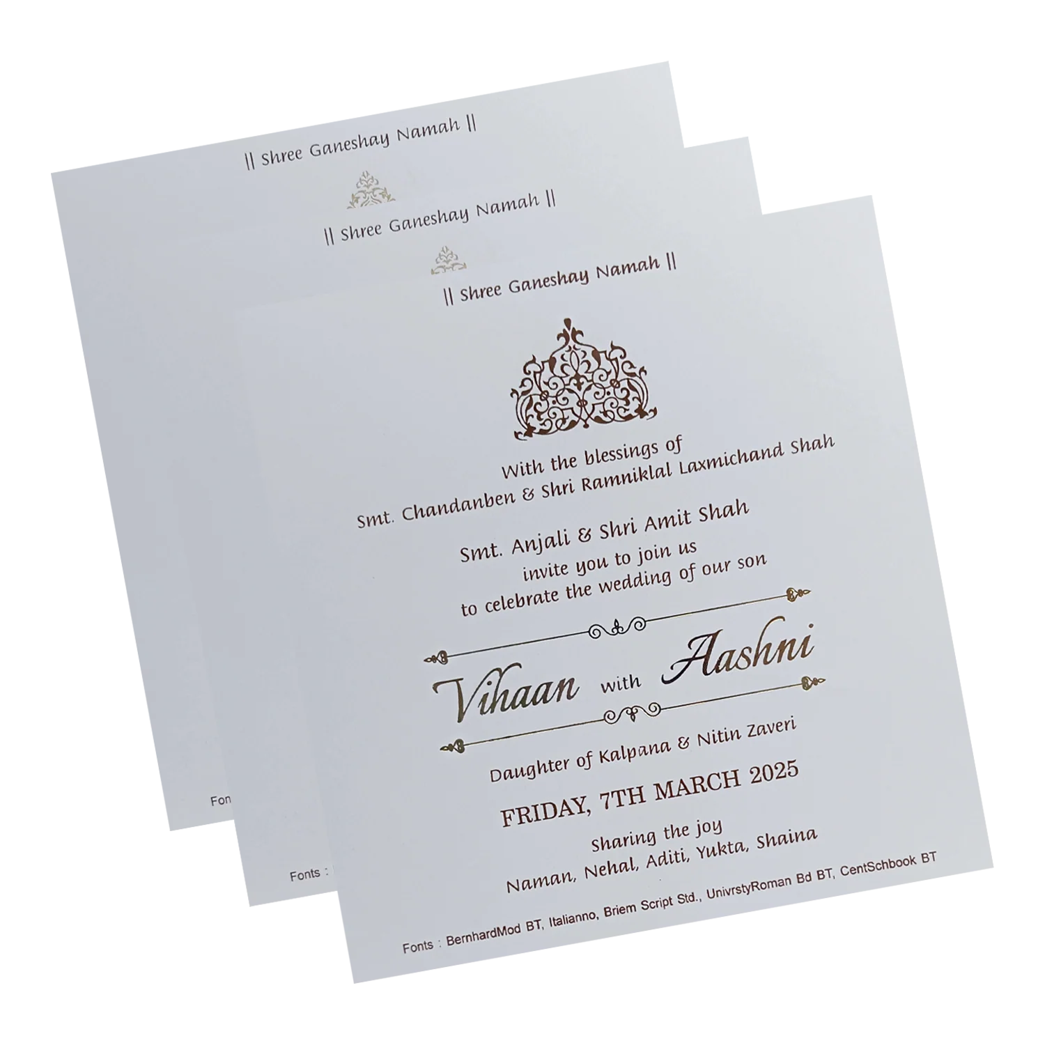 Light Olive Green Padded Invitation-KRC30471 - Image 5