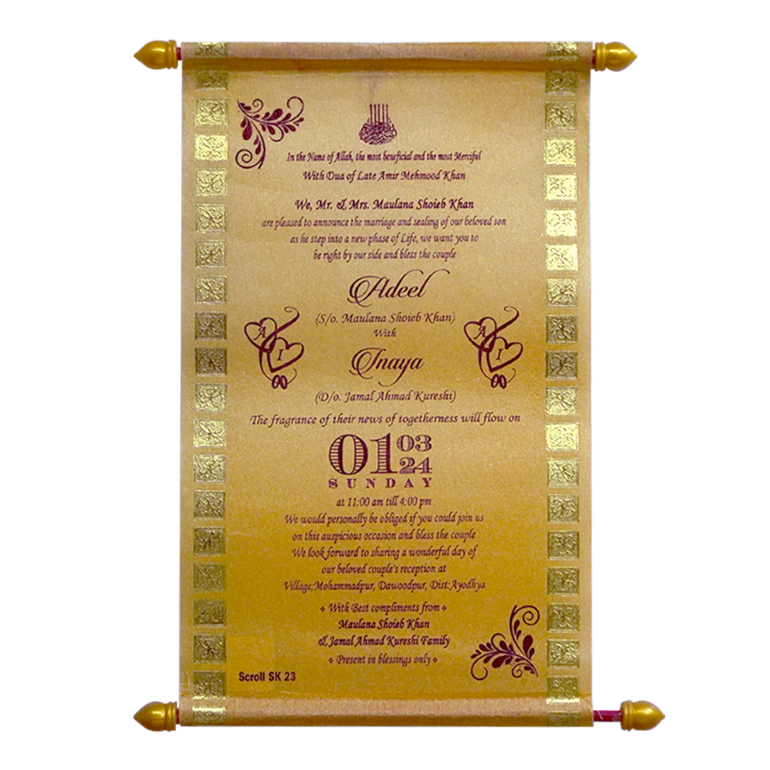 Light Orange Scroll Card-KJTS0023
