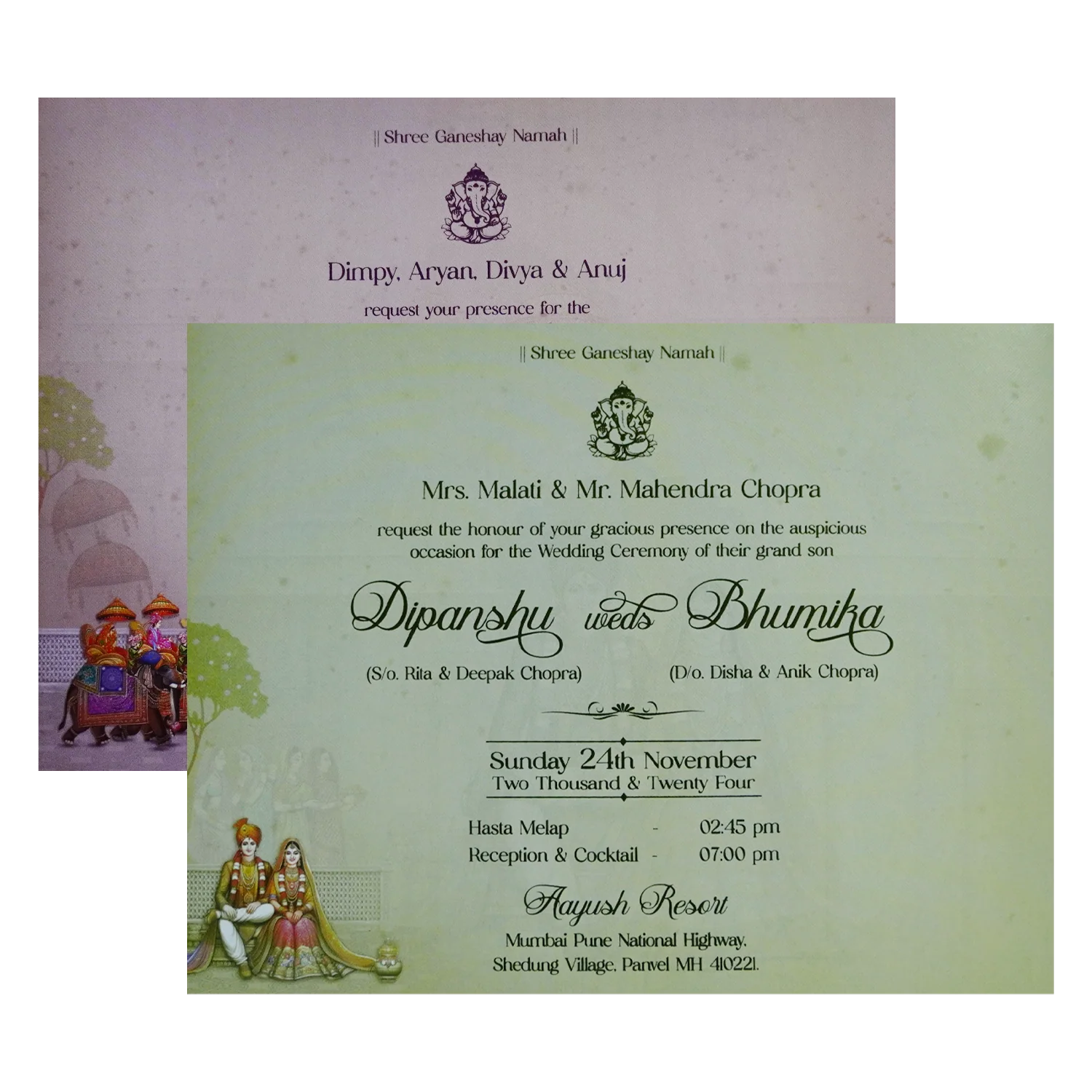 Light Pale Blue Padded Invitation-KSI12180 - Image 5