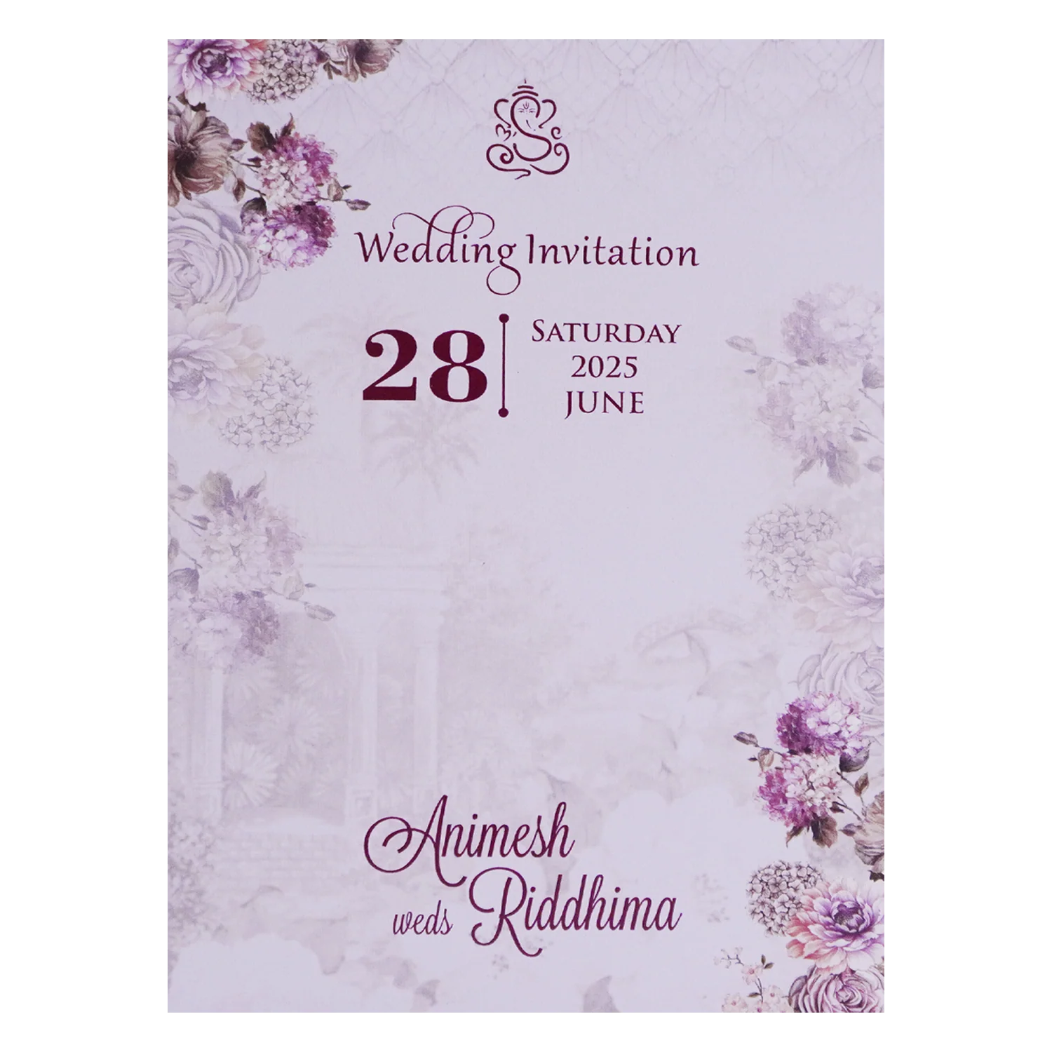 Light Pastel Purple Padded Invitation-KVN07060 - Image 4