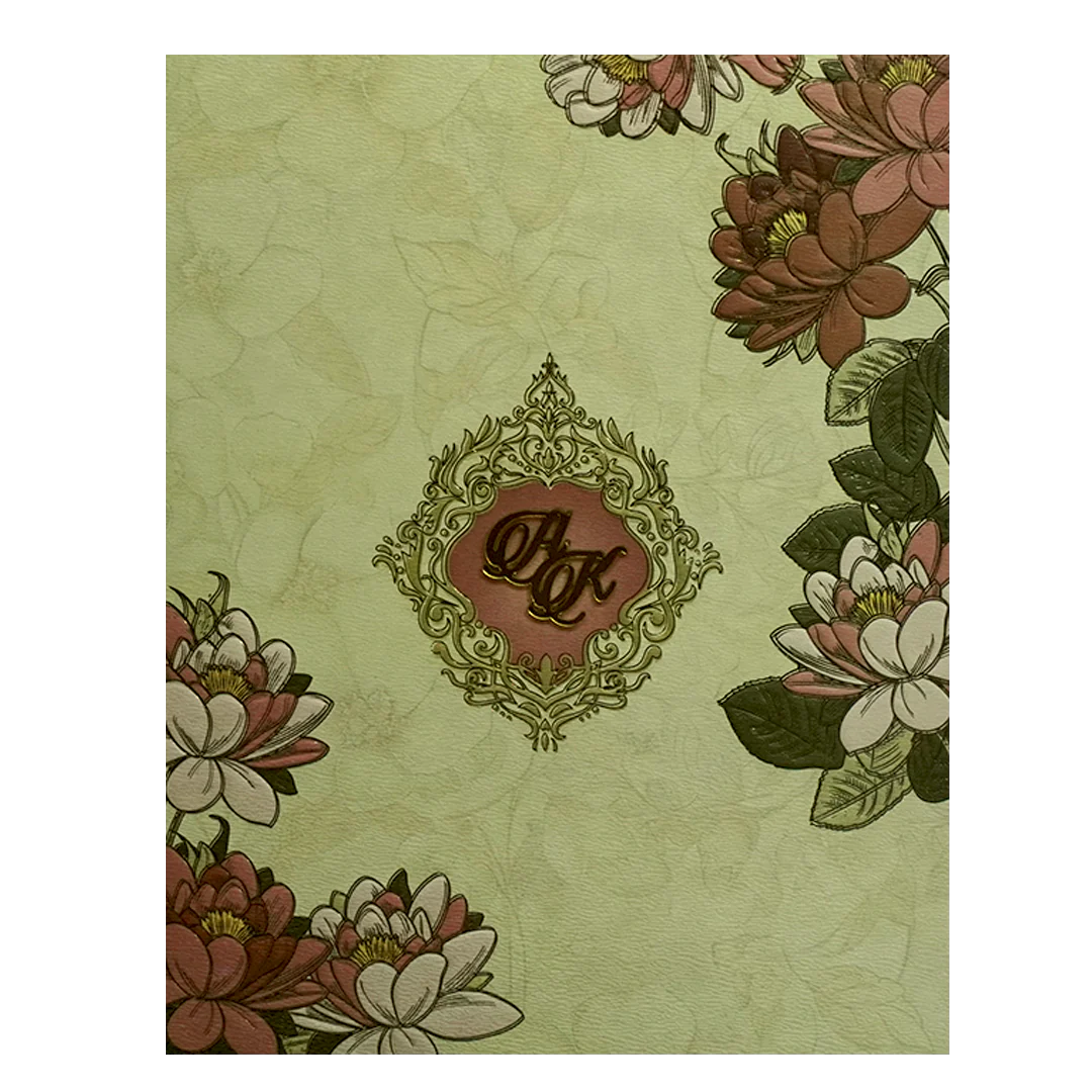 Light Yellow Embossed Wedding Card-KPR09790 - Image 3