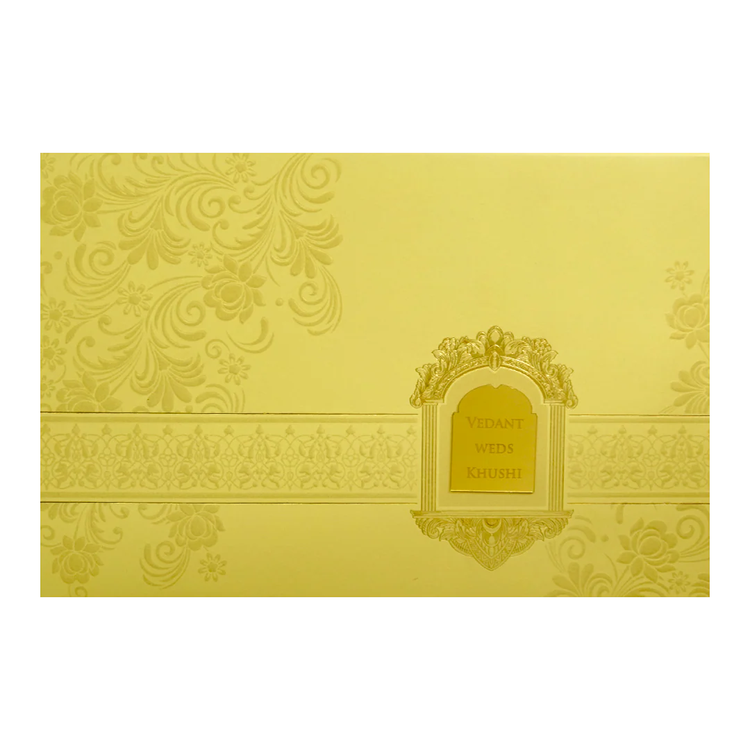 Light Yellow Wedding Card-KPR09530 - Image 3