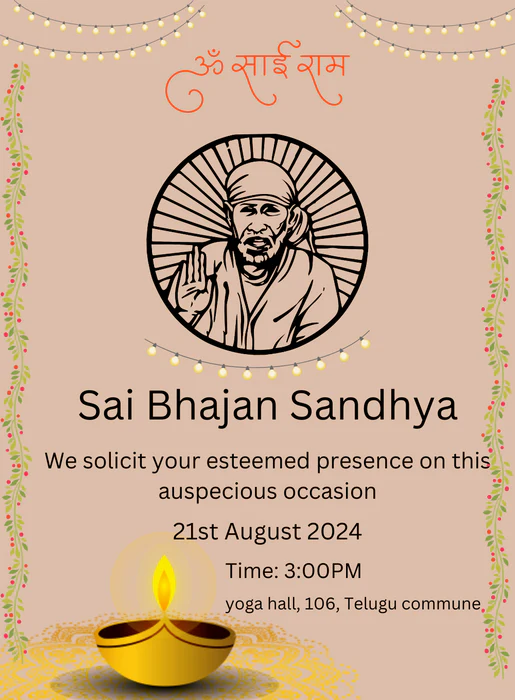 Light Diya Sai Sandhya Invitations-AASSI009 - Image 2