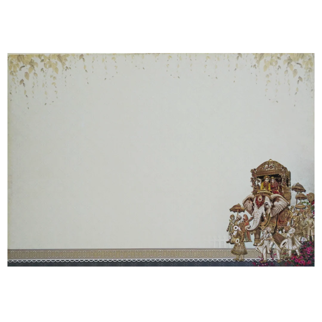 Lime Yellow Door Padded Wedding Card Design-KAC05840 - Image 4