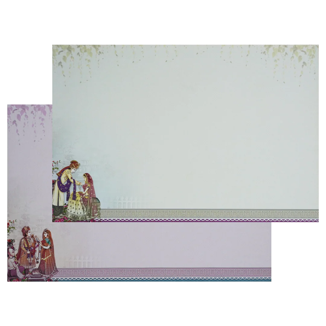 Lime Yellow Door Padded Wedding Card Design-KAC05840 - Image 5