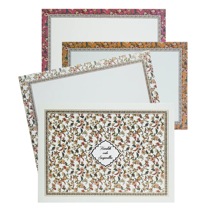 Lime Yellow Persian Marriage Invitation Card-KAC05780