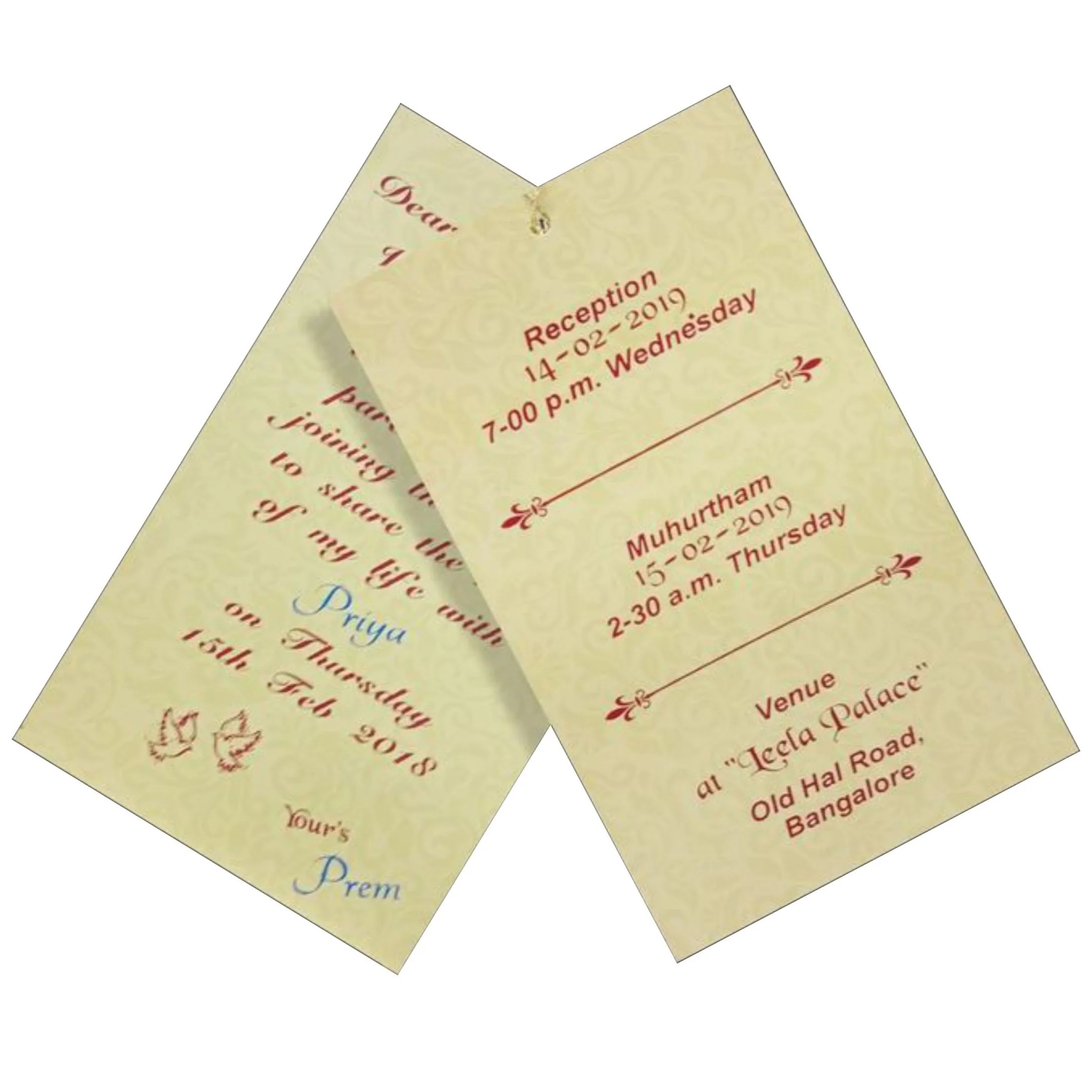Red Personal Invitation Card-KNSA821R - Image 3