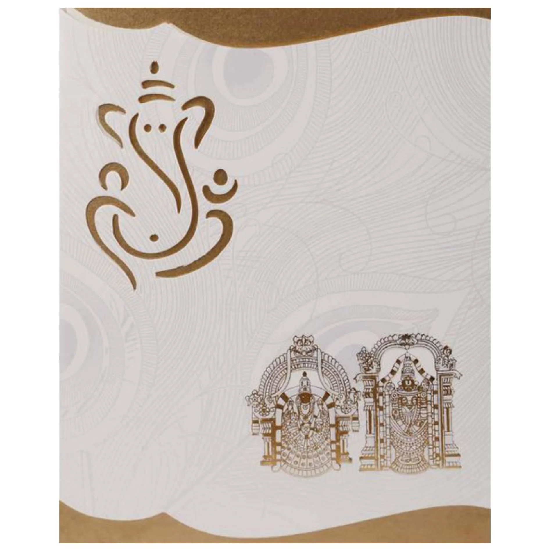 Lovely Ganesha With Balaji Padhmavathi Wedding Card - KNK3331 - Image 3