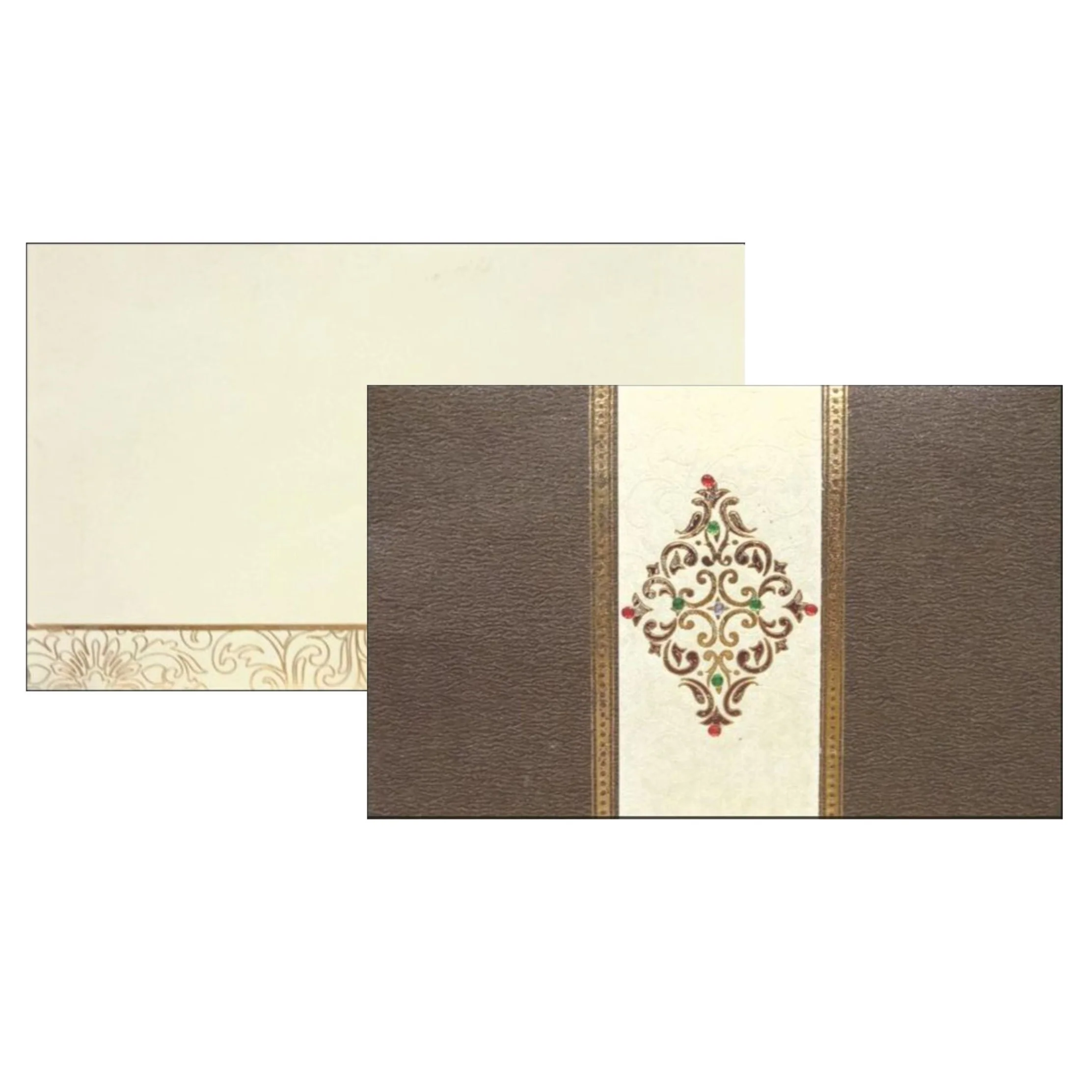 Majestic Mustard Shading With Horizontal Sort Personal Wedding Card - KNHM816G - Image 2