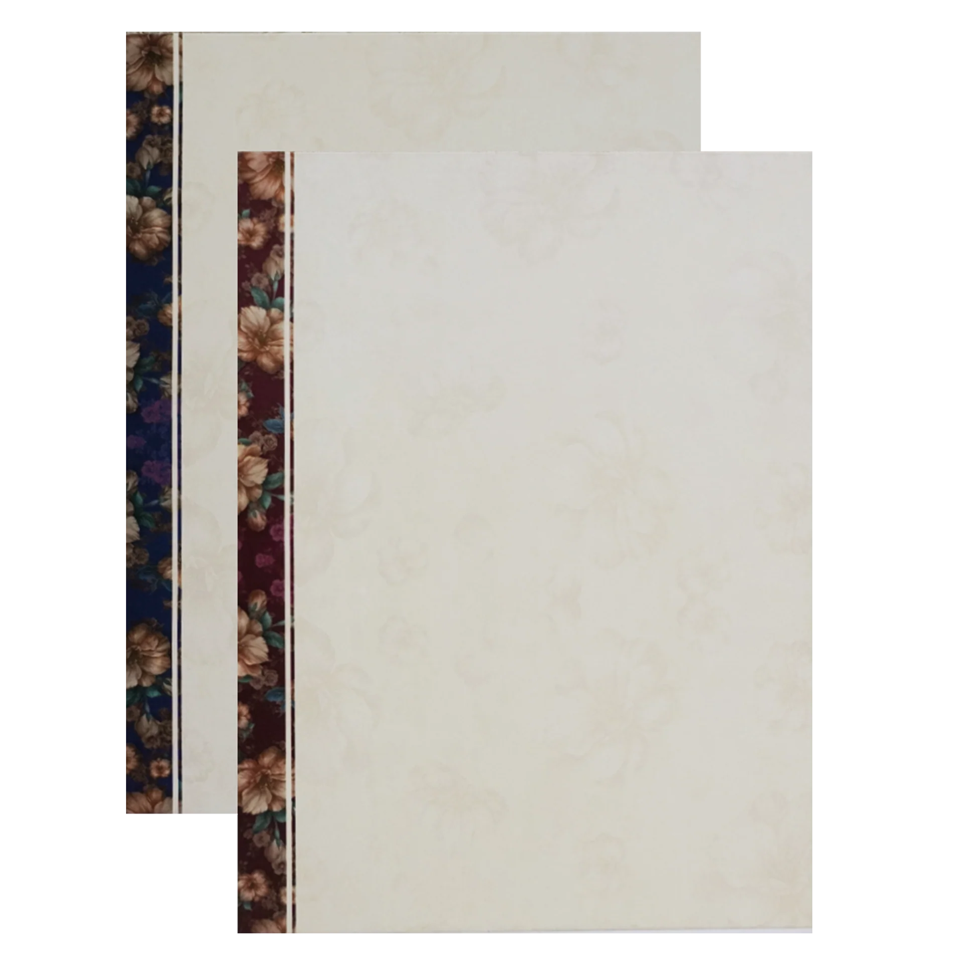 Maroon Cream Floral Door Padded Wedding Card-Kac05670 - Image 5
