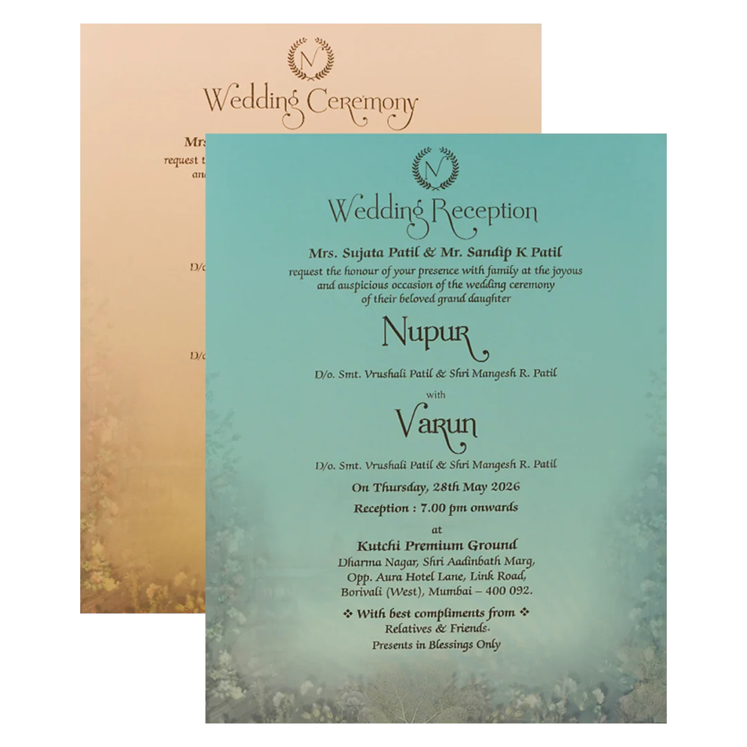 Maroon Royal Couple Padded Wedding card-KRE28030 - Image 5