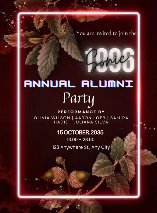 Maroon leaf Alumni-AAALM007 - Image 2