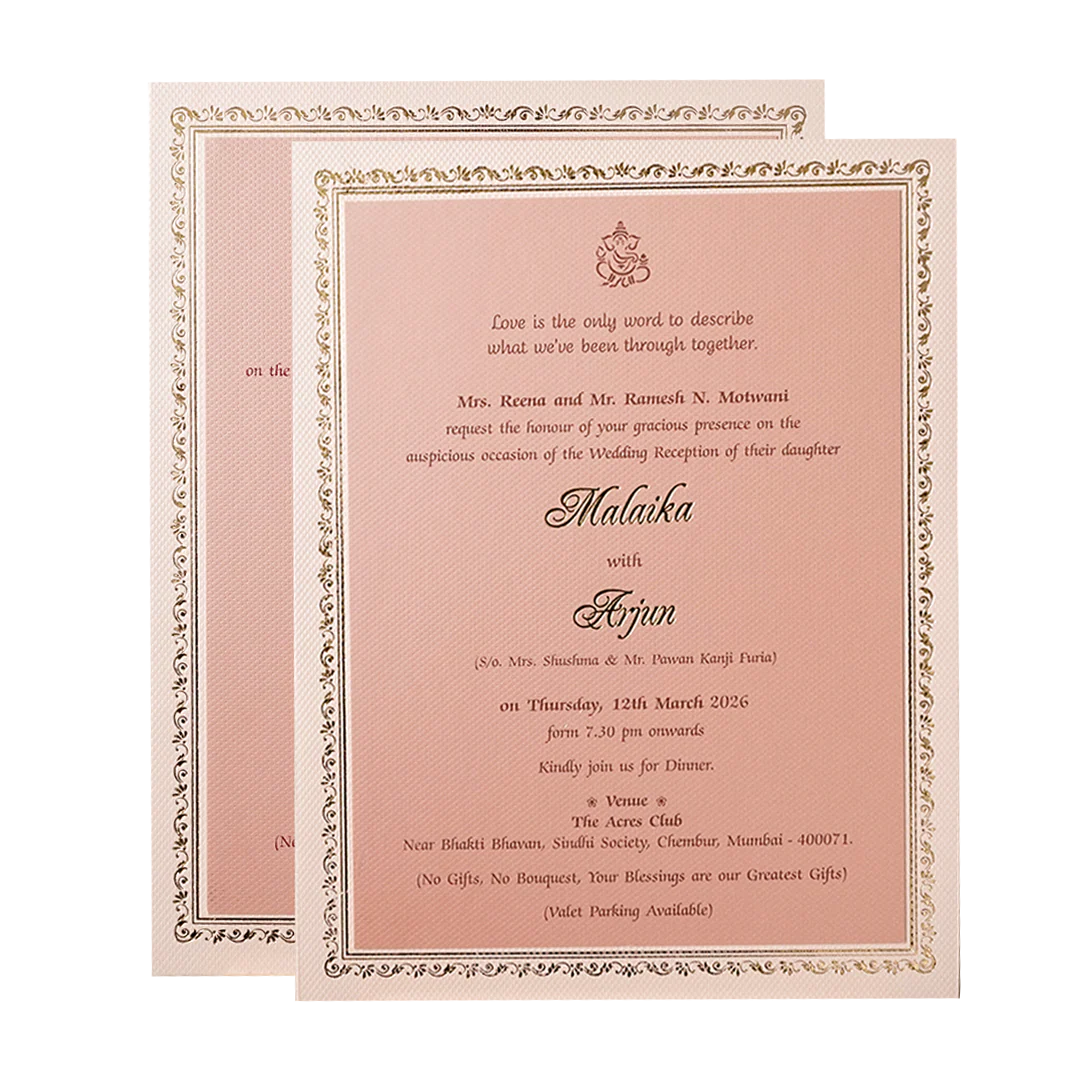 Maroon Floral Padded Wedding Card-KMMWD1156 - Image 5