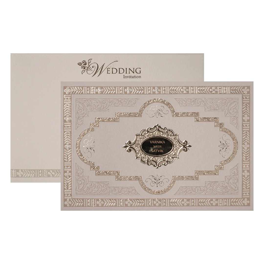 Mauve Gold Floral Padded Wedding Card-KSSC2350 - Image 2
