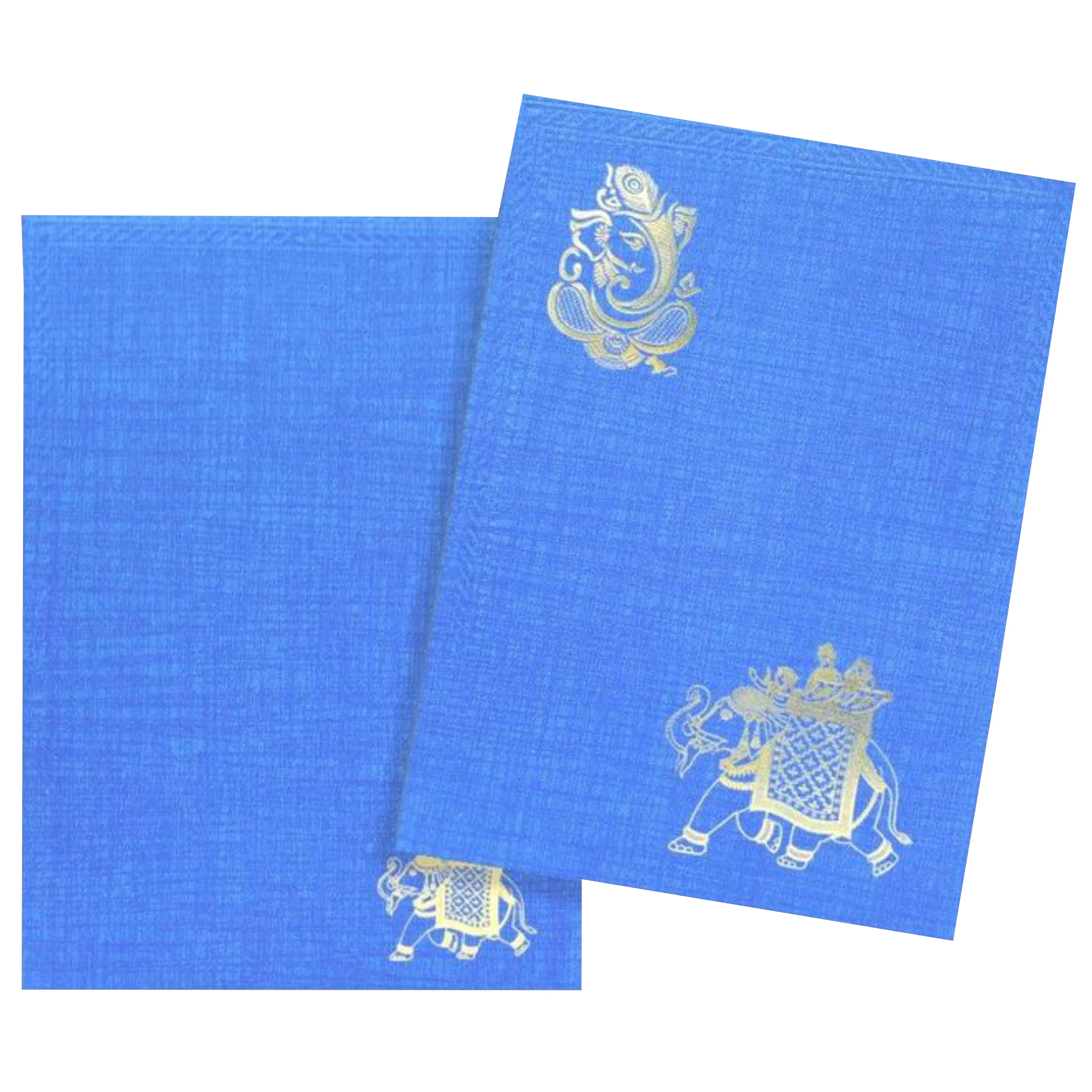 Blue Elephant Gold Foiling Invitation-KNCM11BG - Image 2