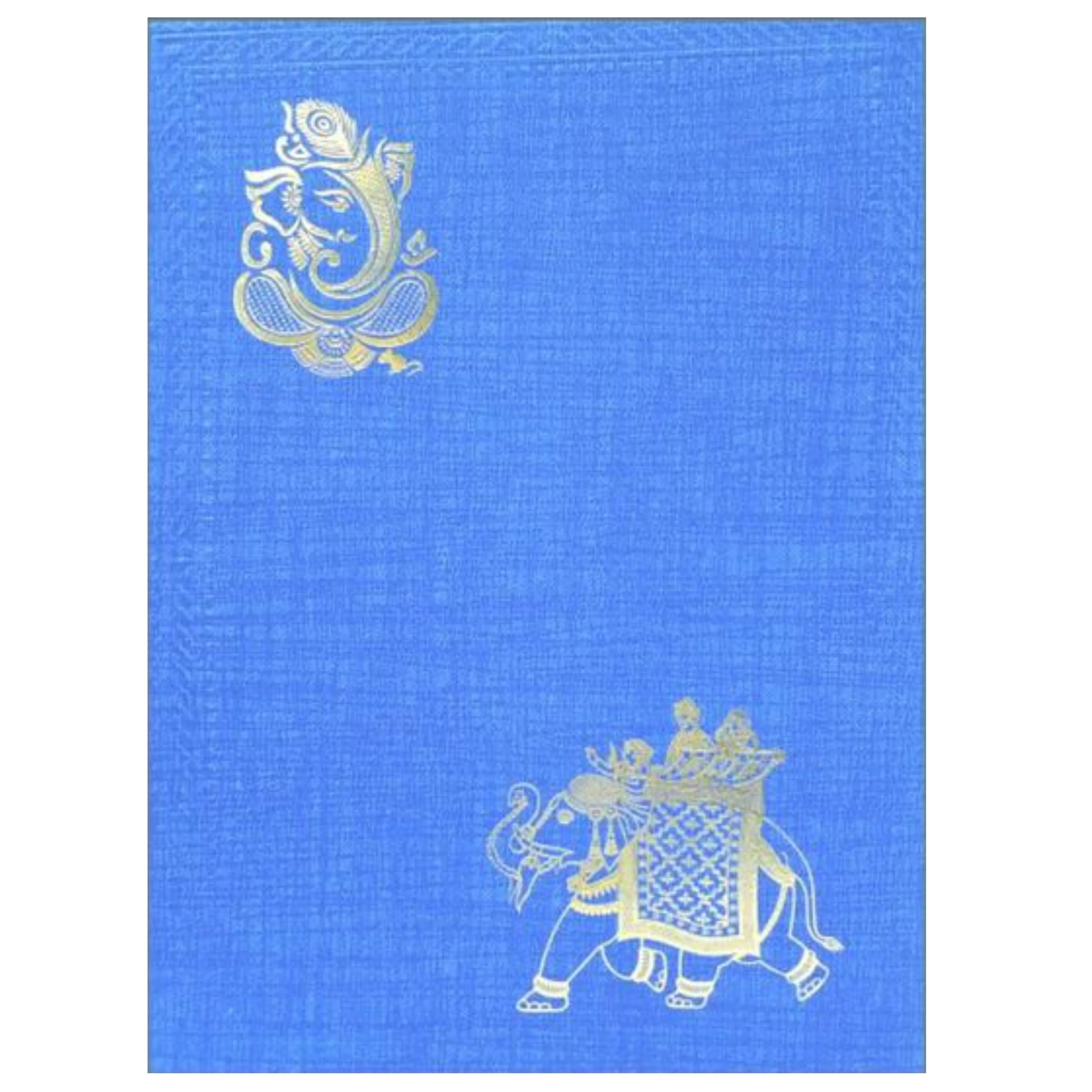Blue Elephant Gold Foiling Invitation-KNCM11BG - Image 3