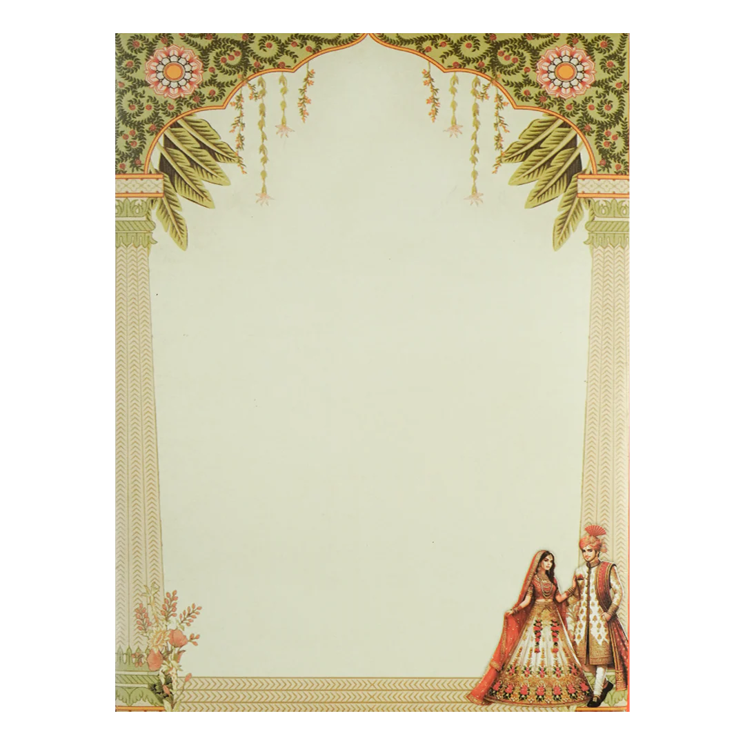 Mint Green Peacock Couple Wedding Card-KNKJ1144 - Image 4